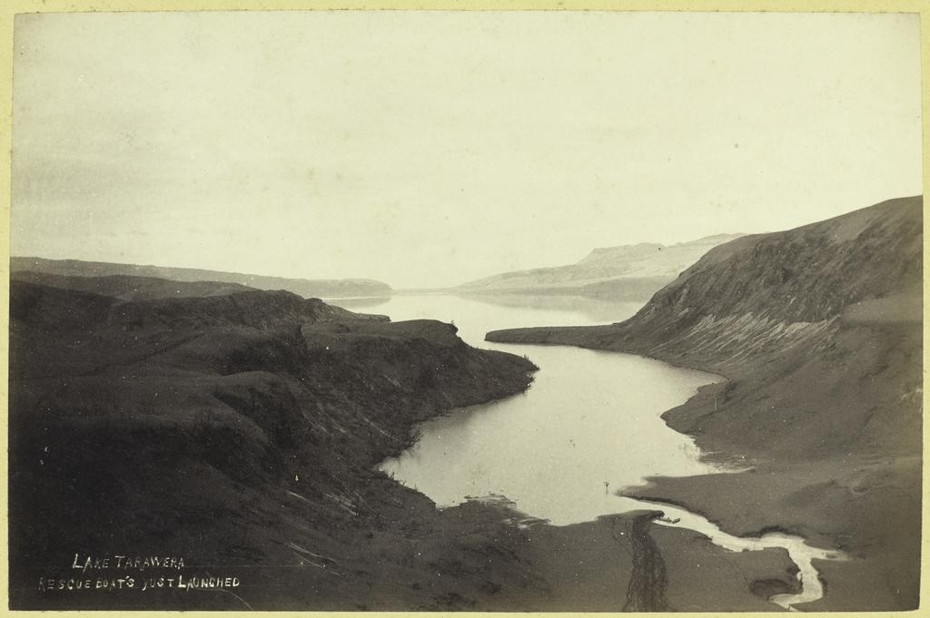 Lake Tarawera, rescue boats just launched