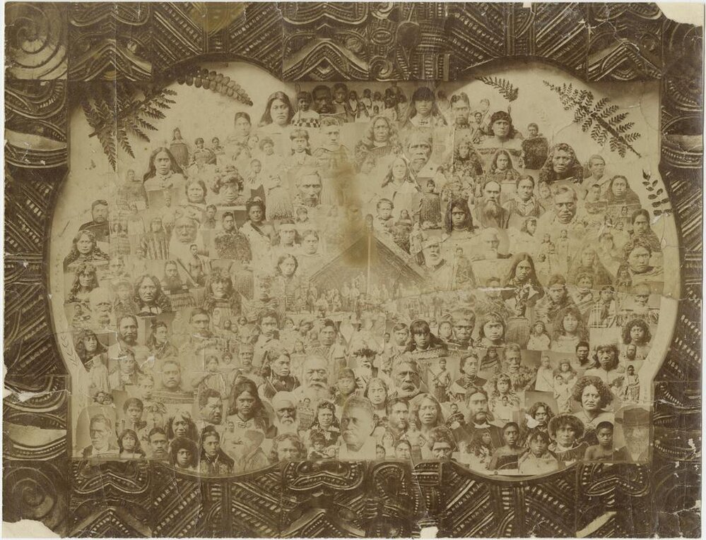 Composite of Wairarapa Māori, Te Ore Ore Marae | National Library of ...