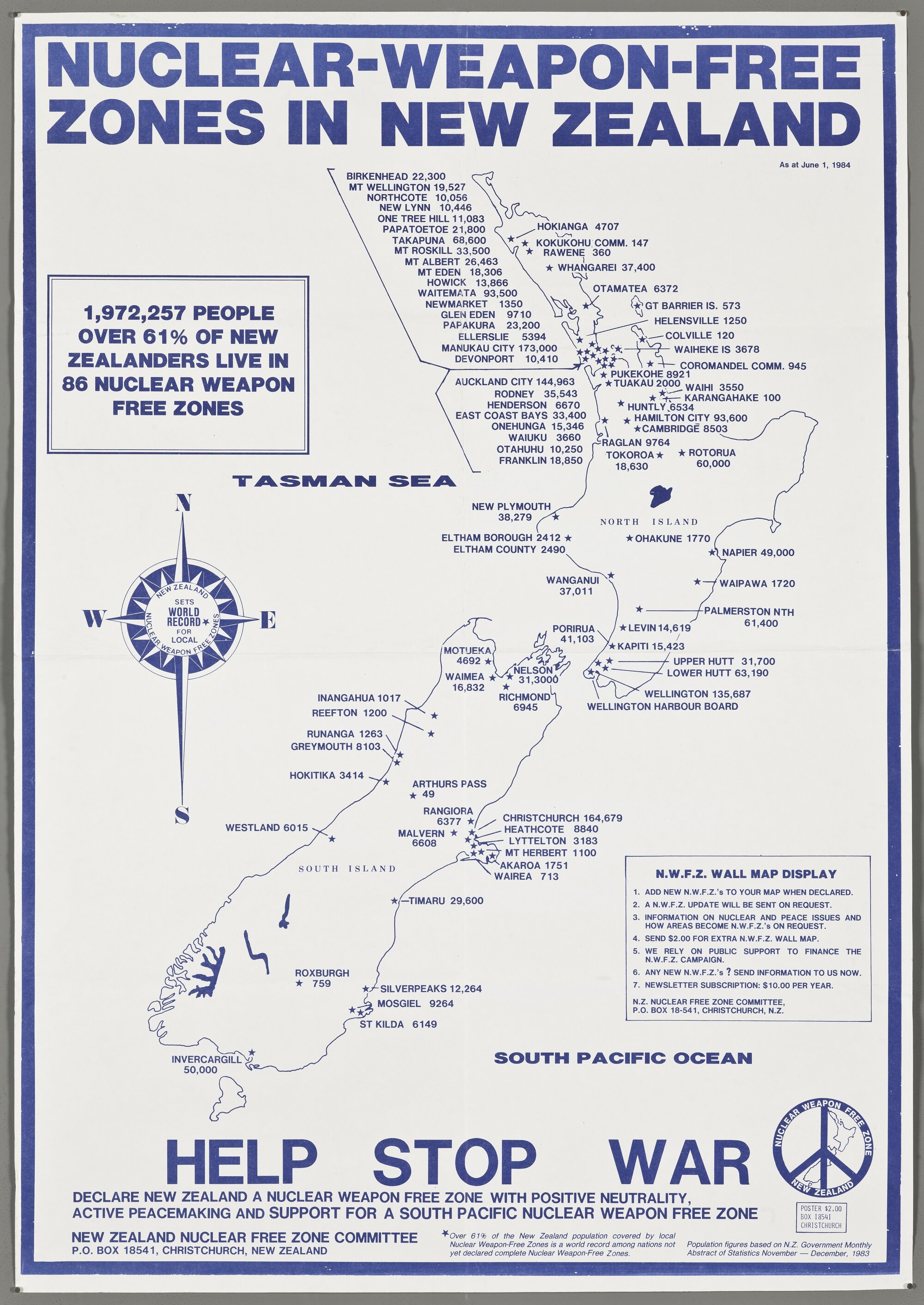"Nuclear-Weapon-Free Zones in New Zealand As at June 1, 1984"