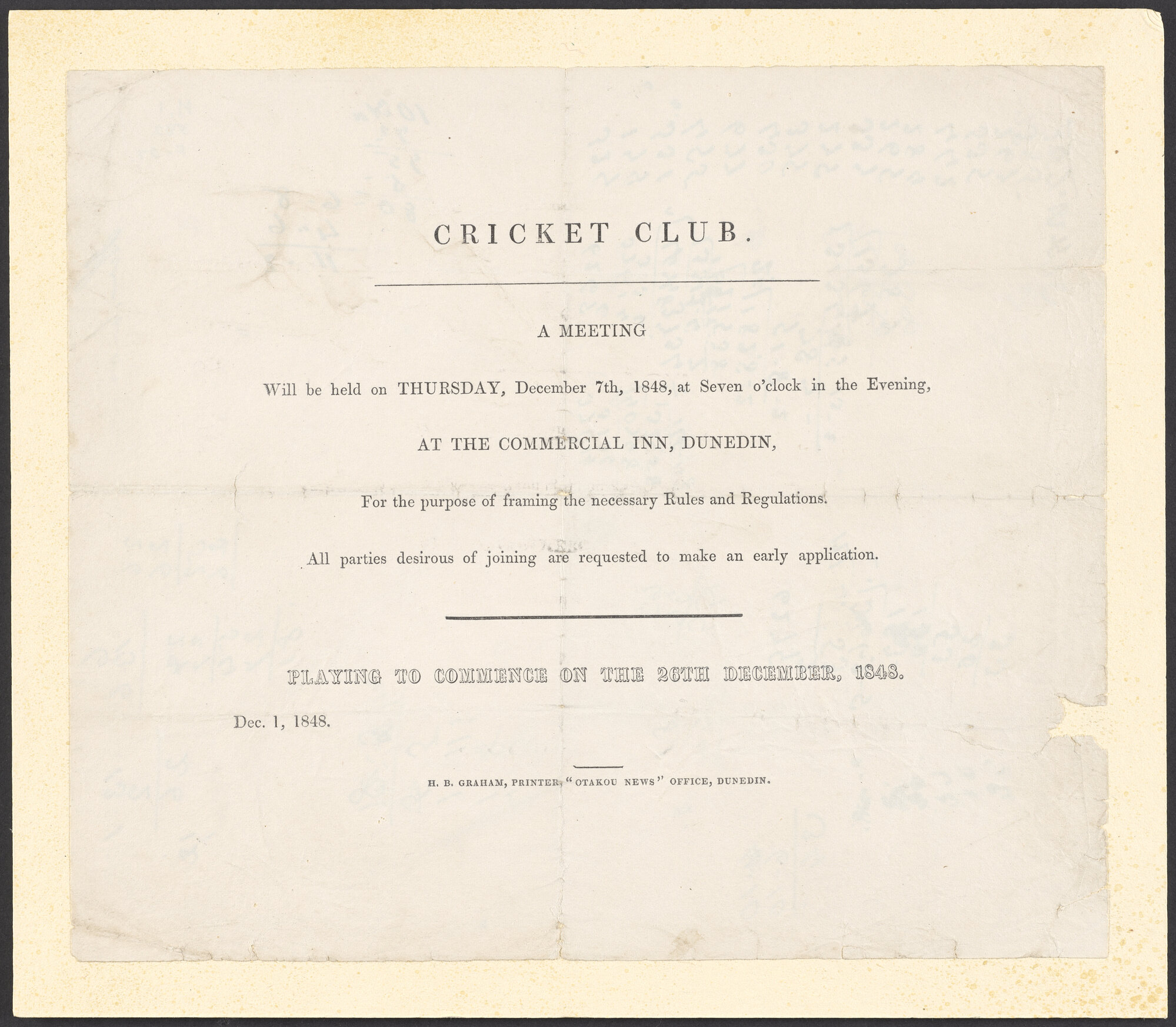 "Cricket Club."