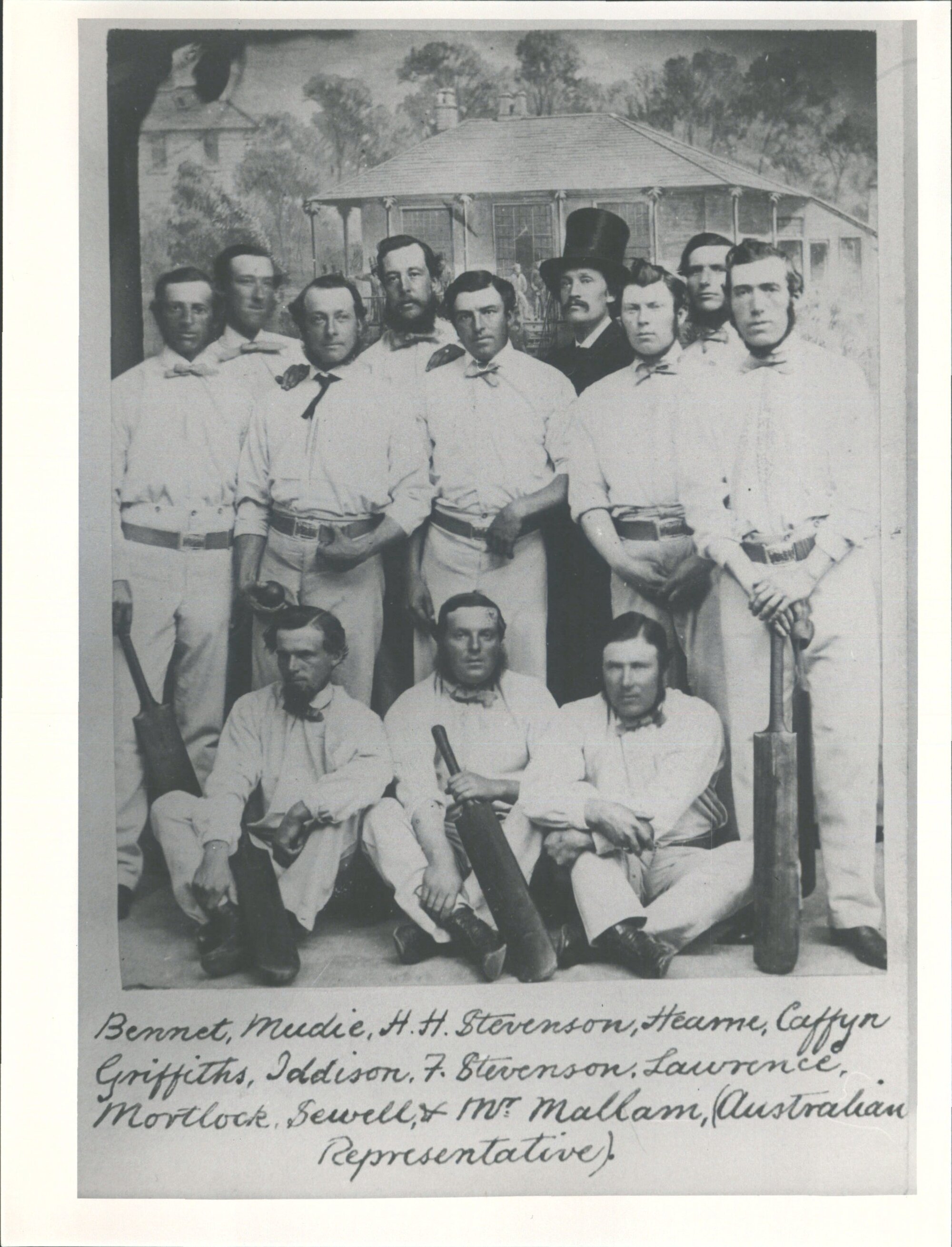 The first English cricket 'eleven' to visit Australia
