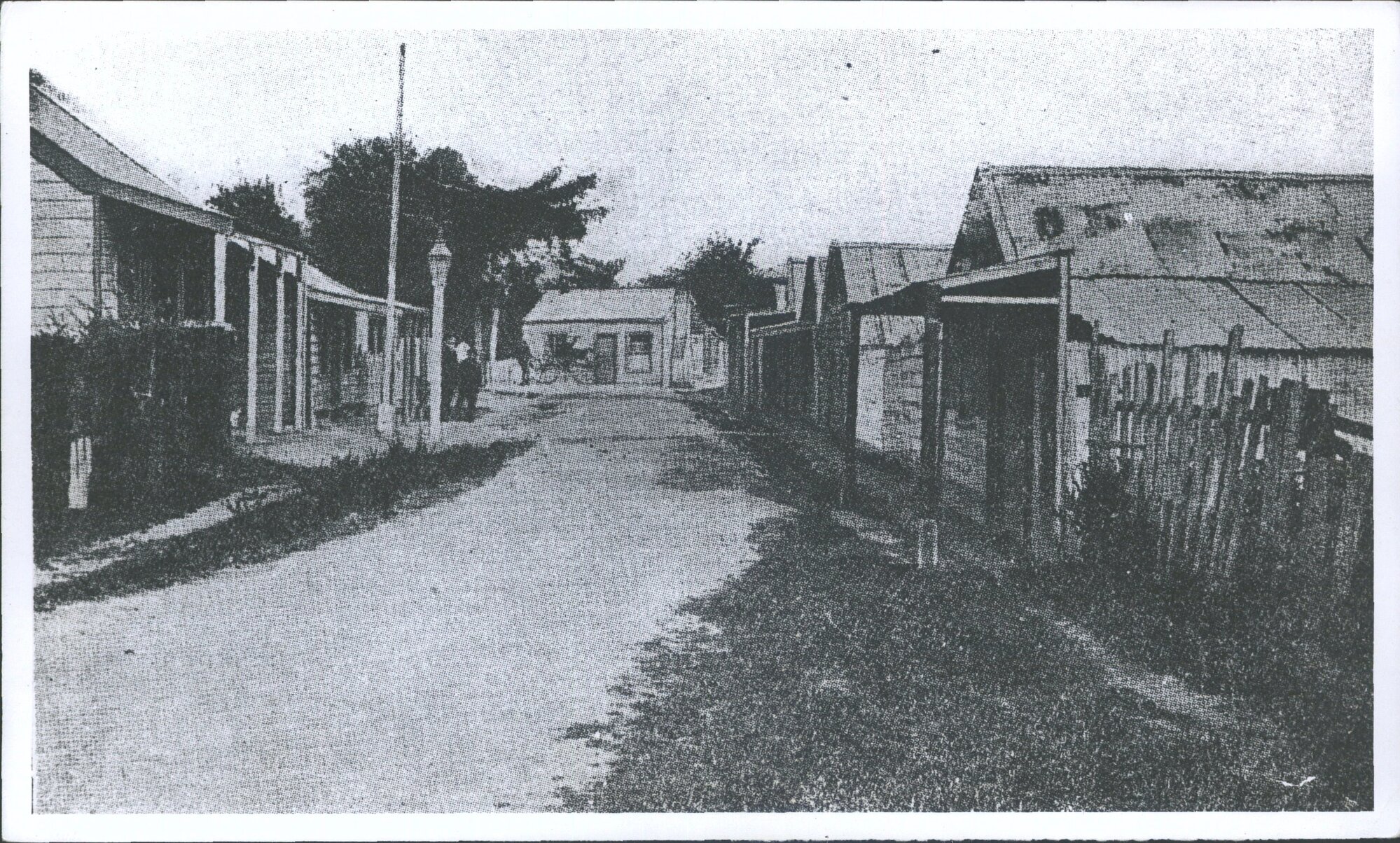 STREET SCENE IN OLD CHINESE TOWNSHIP