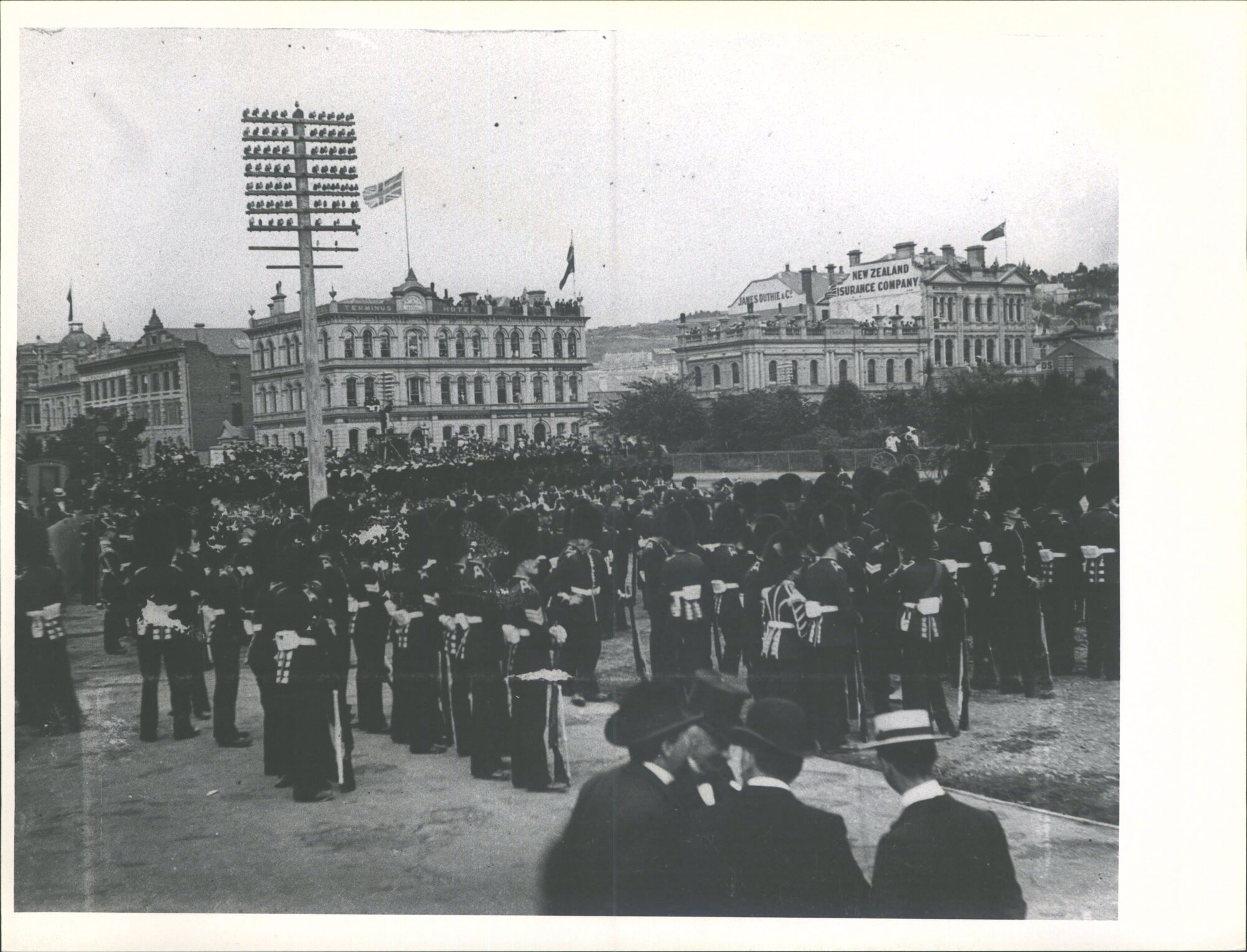 Irish Guards at Queens Gardens