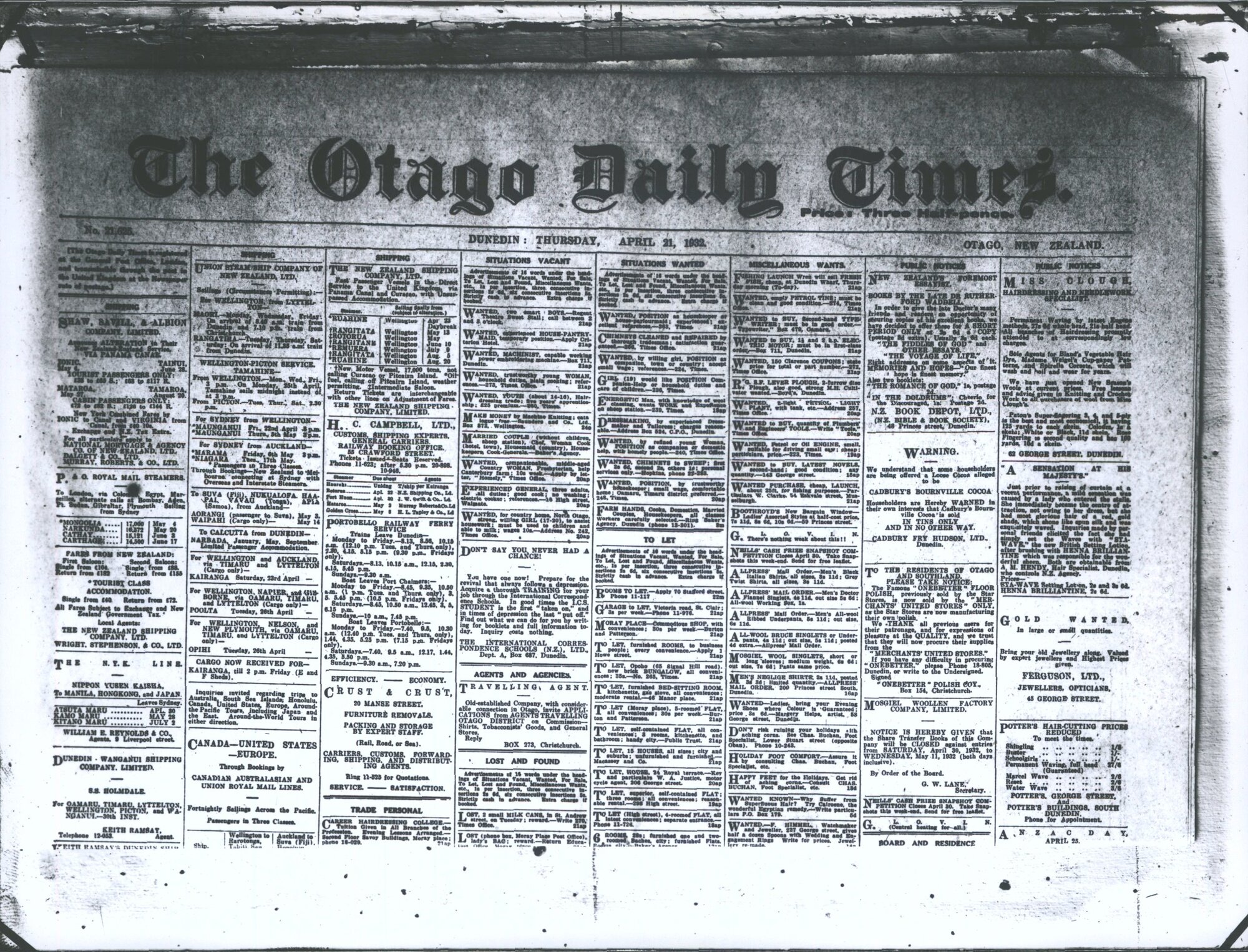 Otago Daily Times, Dunedin