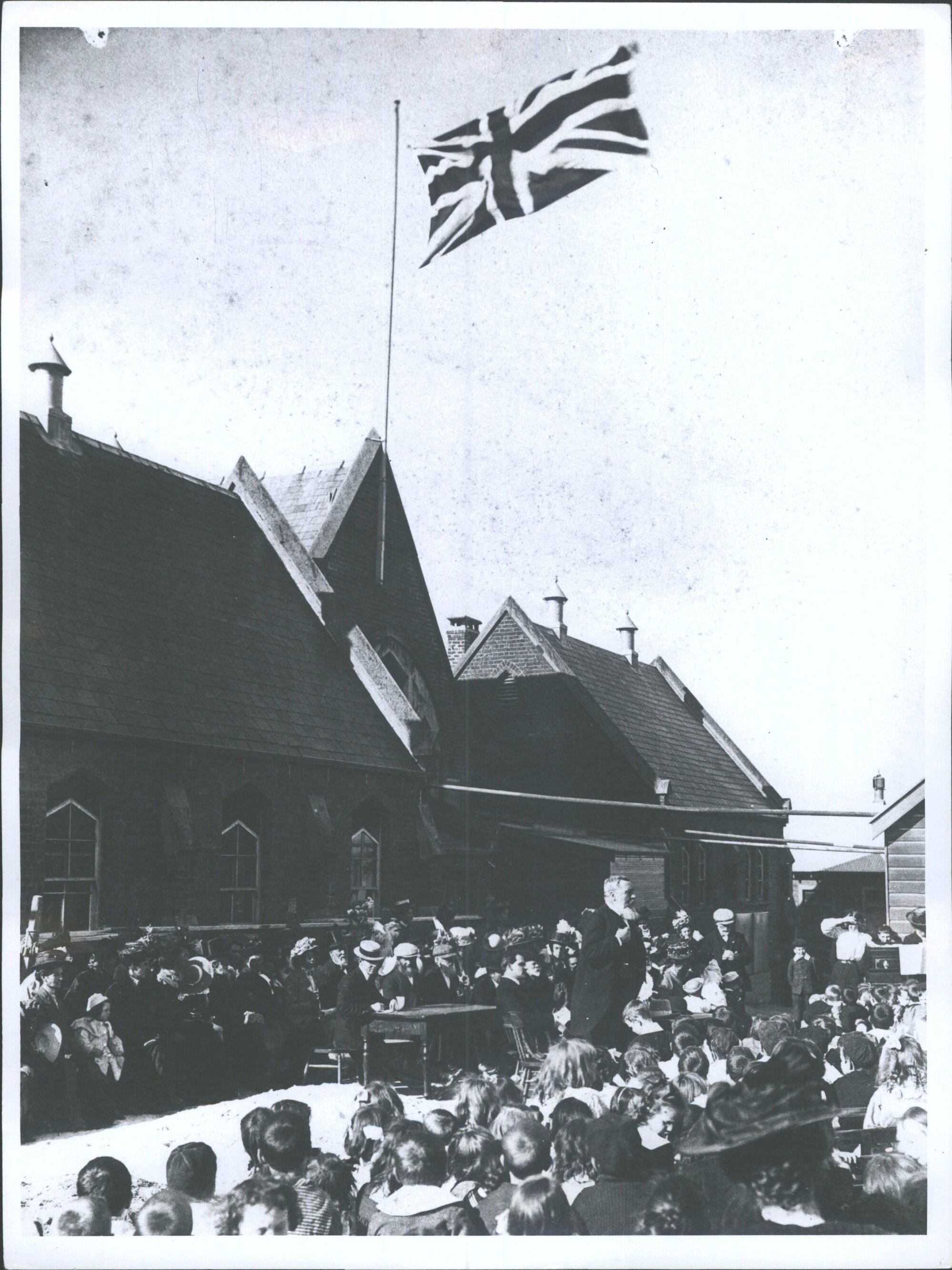 R. Seddon addressing School