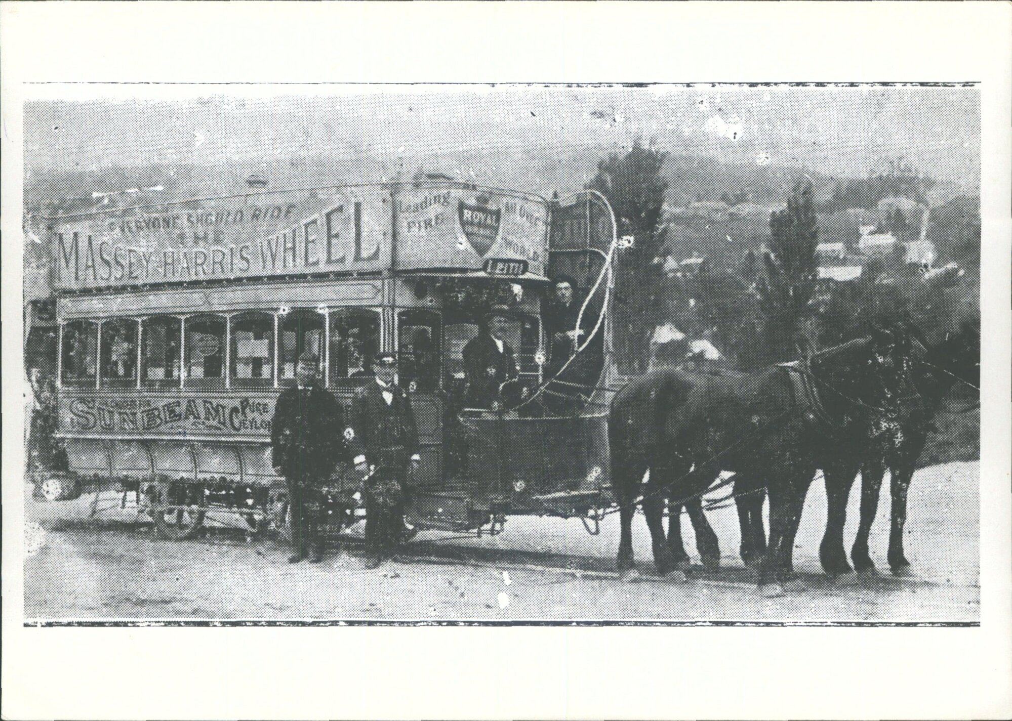 Double decker horse car, George Hill - driver