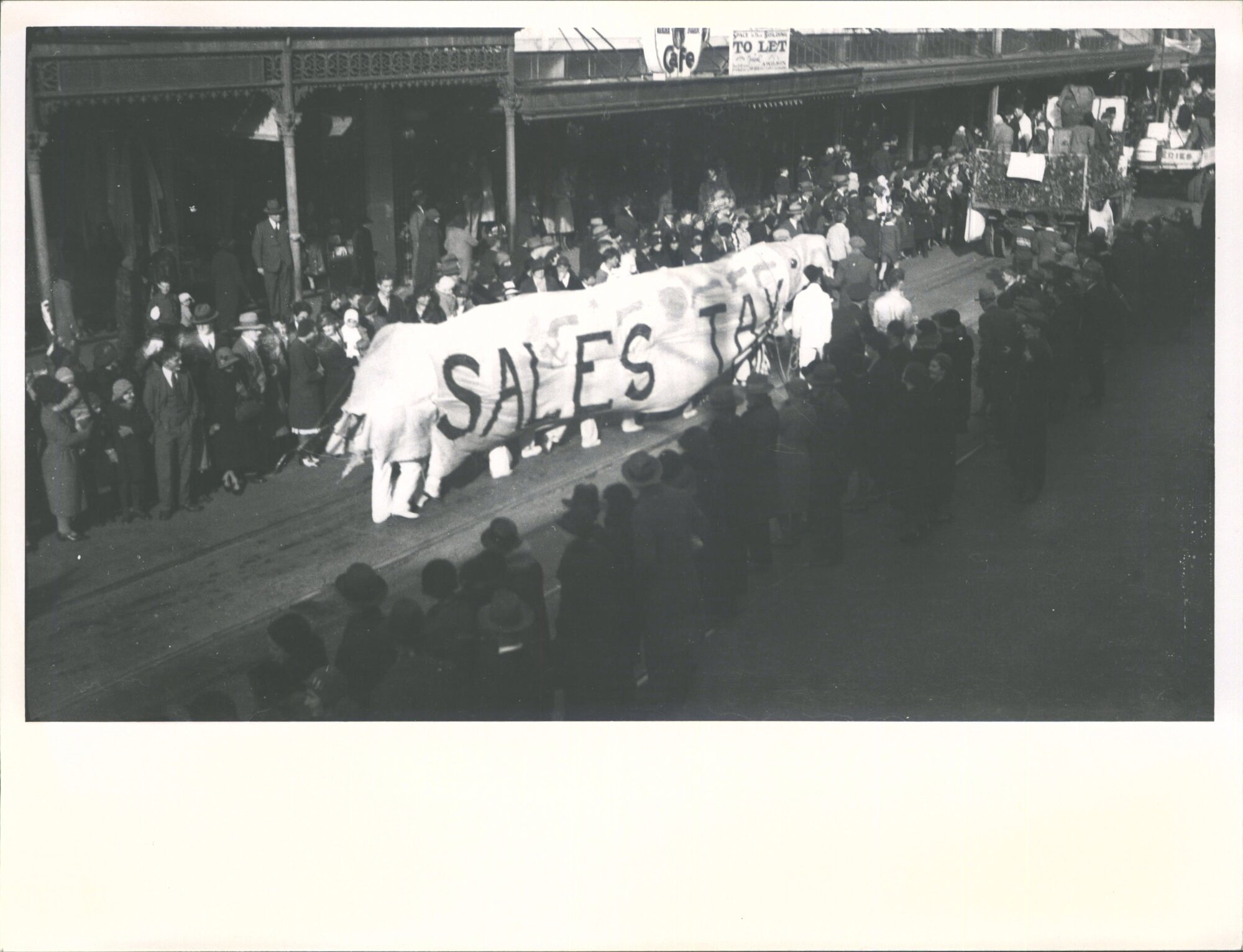 Procession 1933.  Sales Tax
