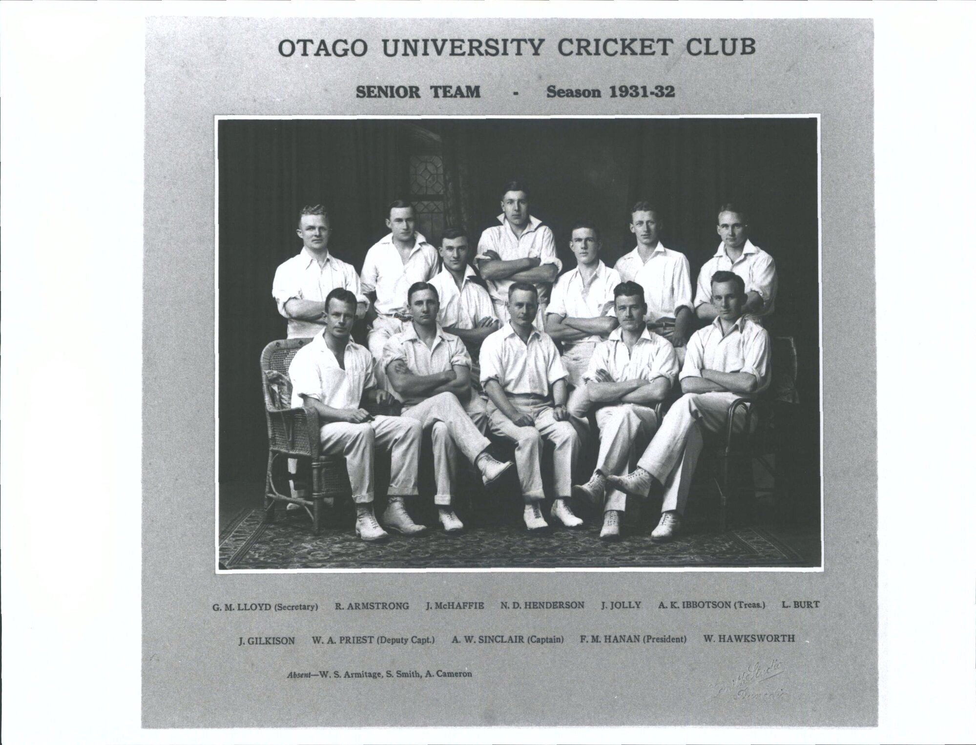 Senior Team, Season 1931-32