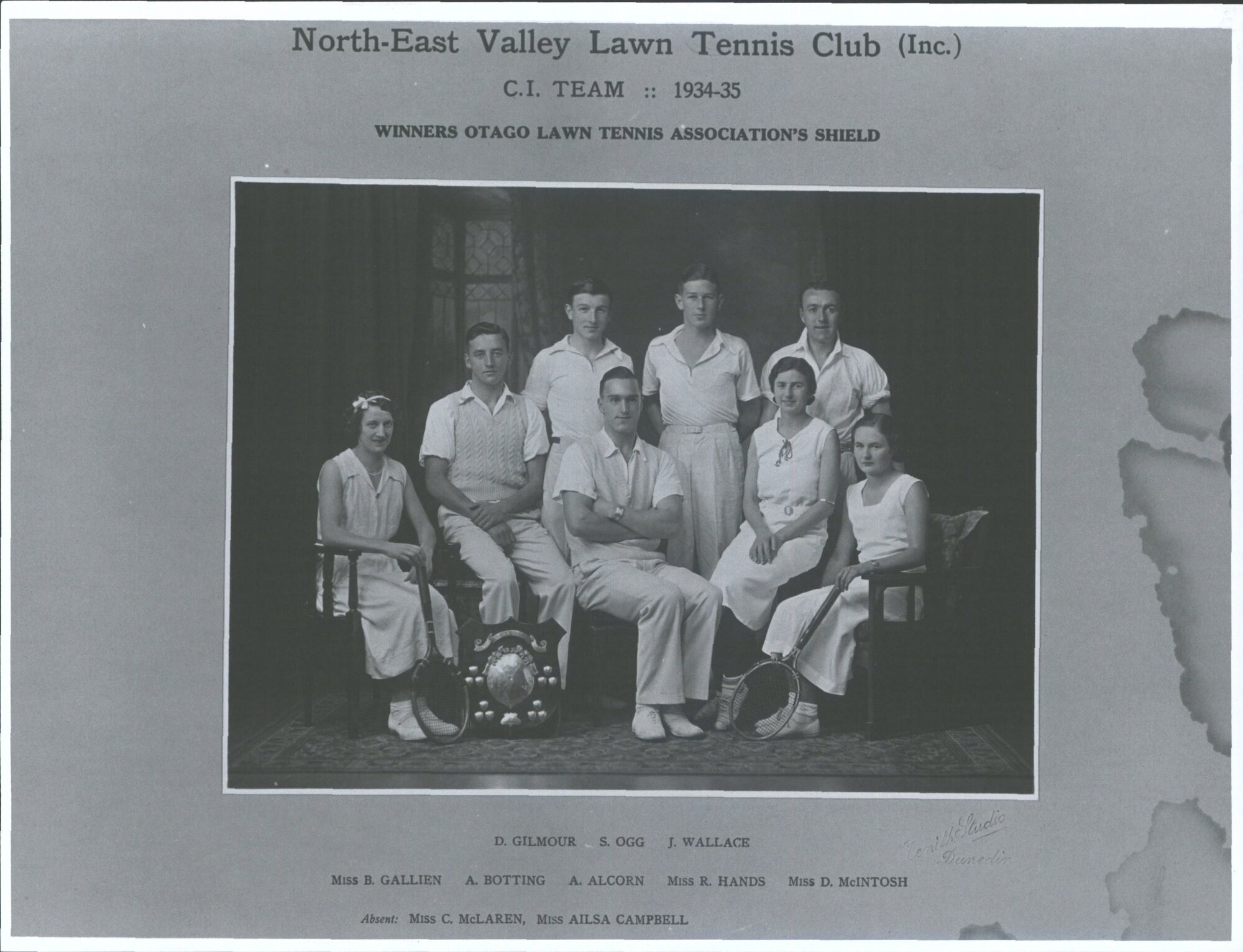 C. I. Team - Winners Otago Lawn Tennis Association's Shield