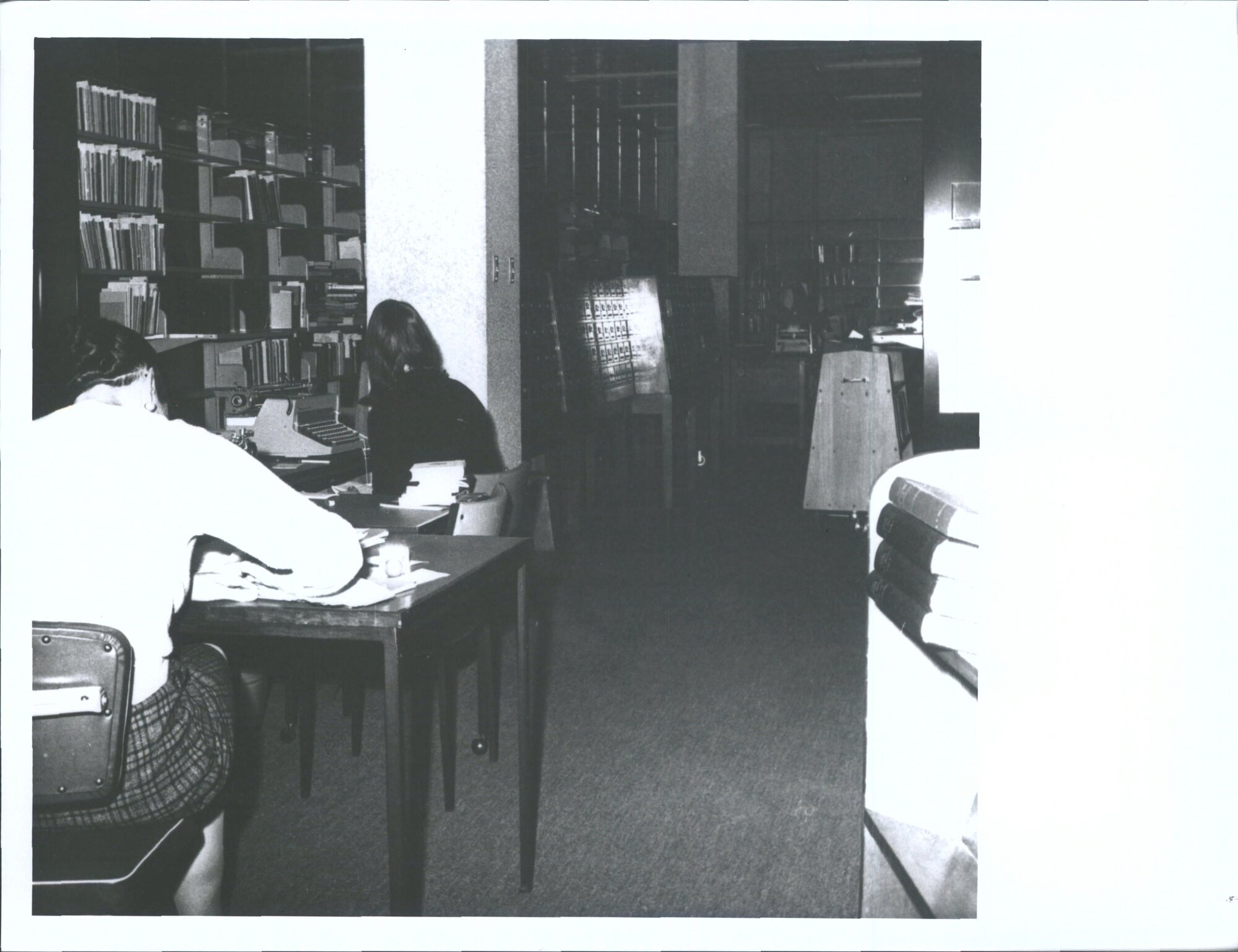 Central Library  Periodicals Section, Orders dept. left: Miss Valda McCracken right: Pat Sutherland