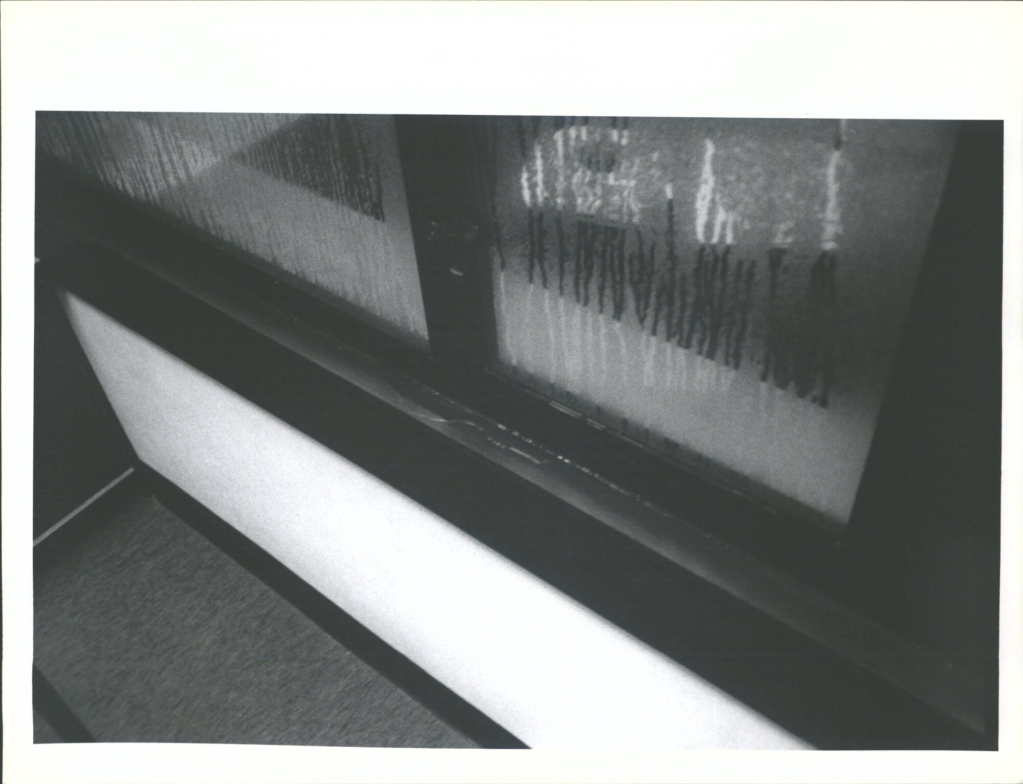 5th Floor - Hocken Librarian's Office Winter 1982 condensation on east wall window