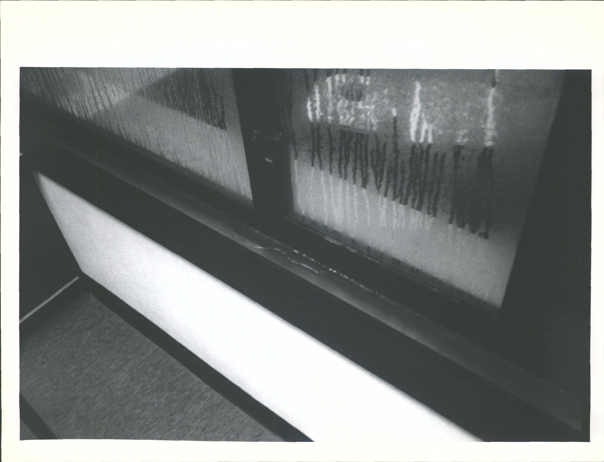 5th Floor - Hocken Librarians Office Winter 1982  Condensation on east wall window