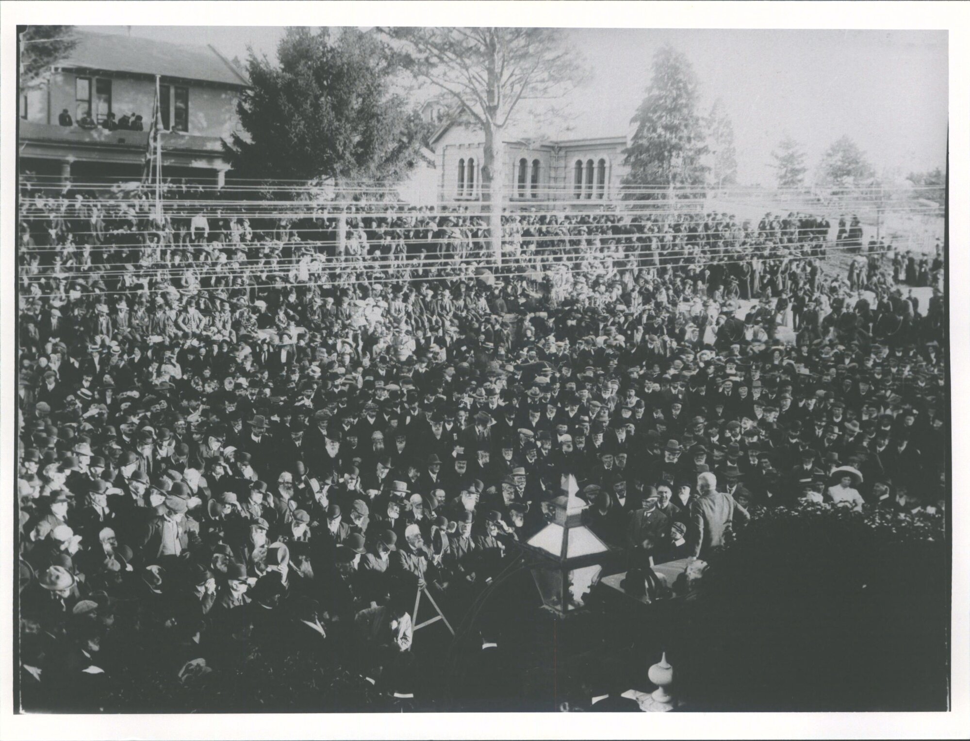 "Outside Presbyterian Church, Post Office, middle distance, Courthouse on the left"Reunion Colonsay st