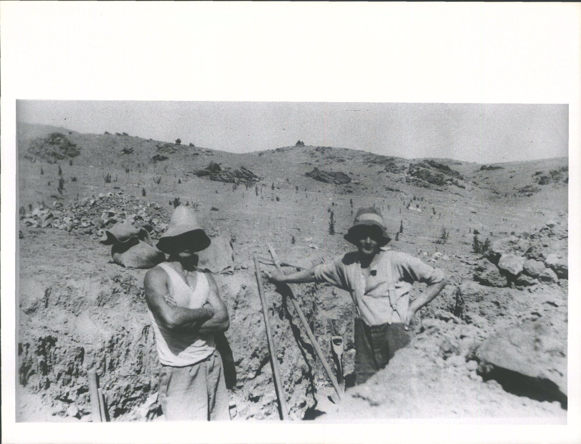 Rock digging. Left Ken Morgan, right Todd Symons