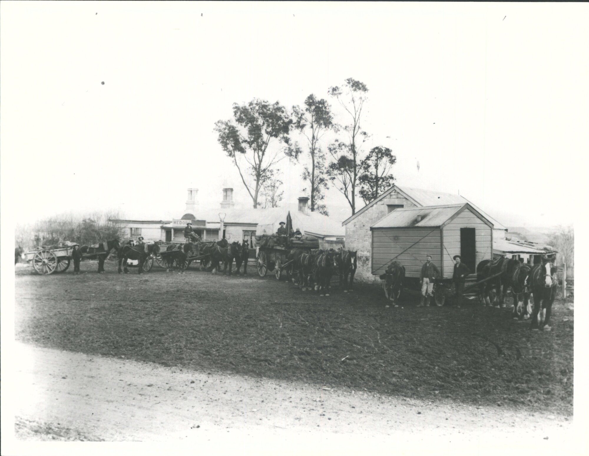 Clarks team leaving Medora Hotel.