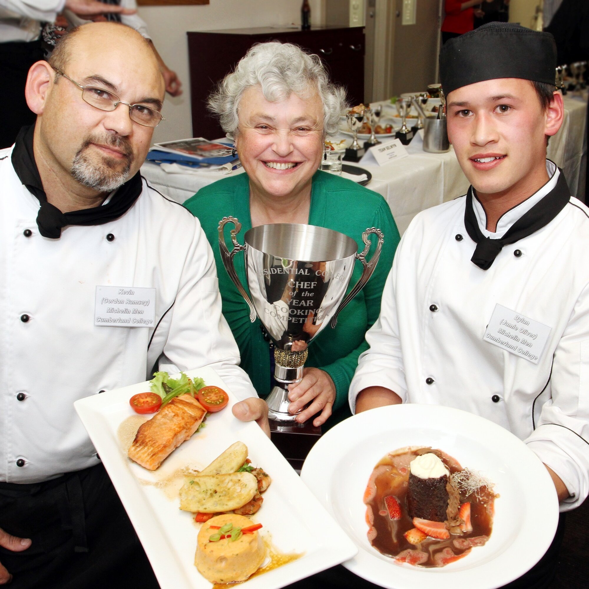 Residential College Chef of the Year winners, representing Cumberland College