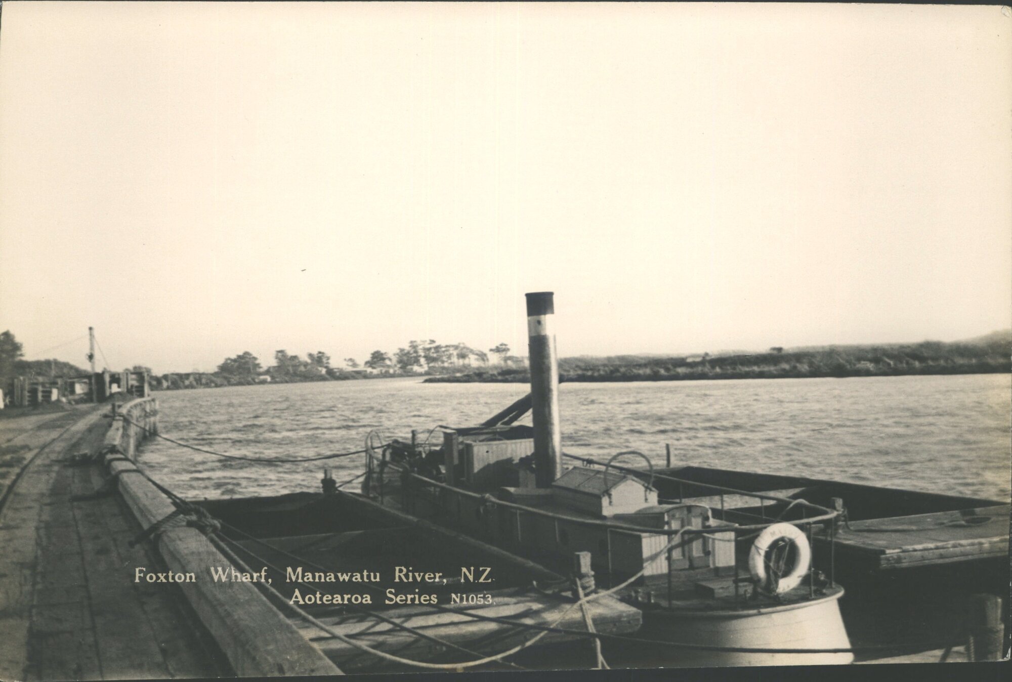 Foxton Wharf, Manawatu River, N.Z.