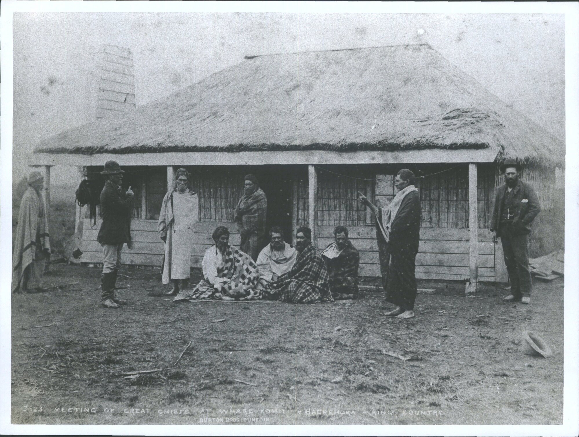 Meeting of Great Chiefs at Wahare-Komiti at Haerehuka (King Country)