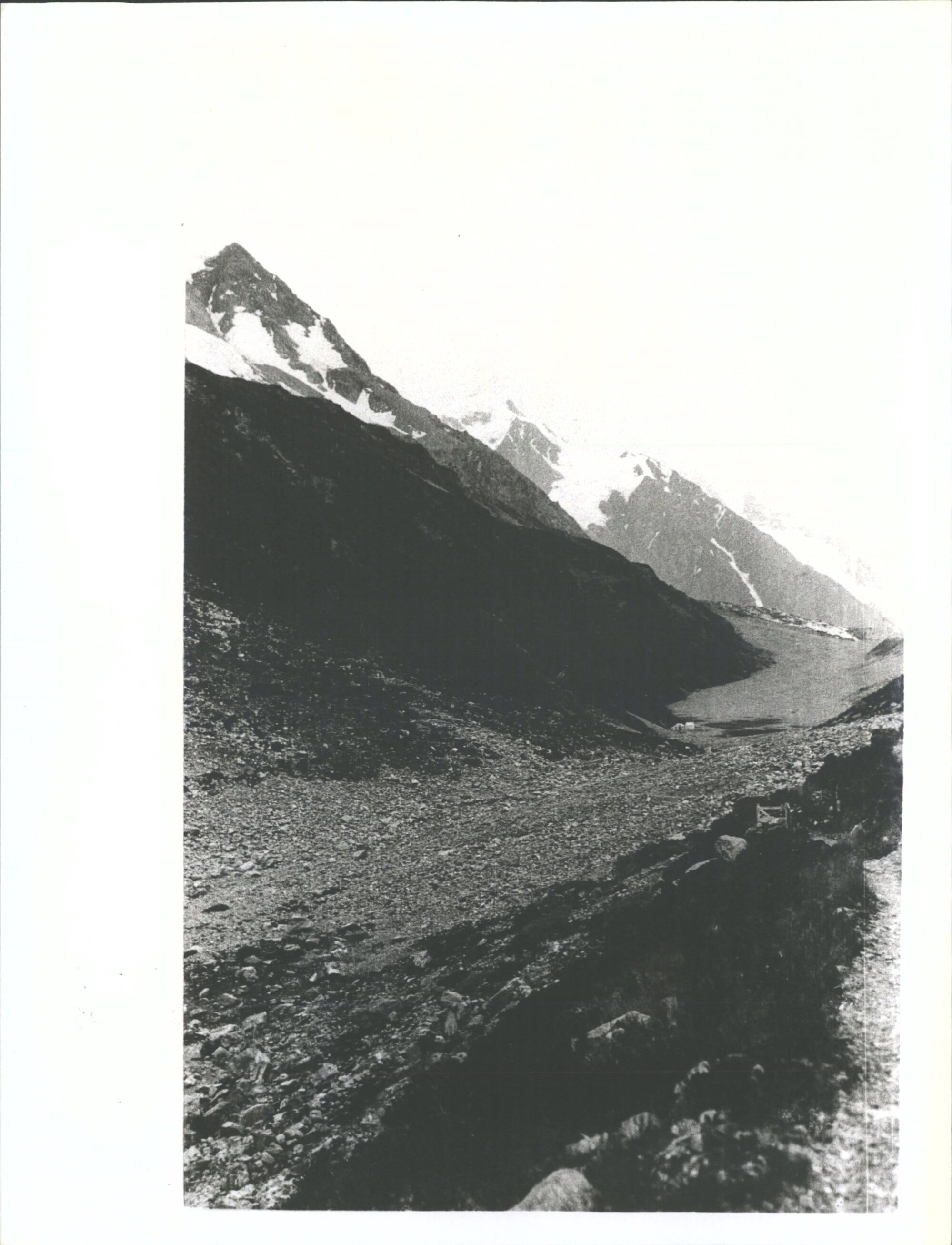 Moraine opposite Ball Hut