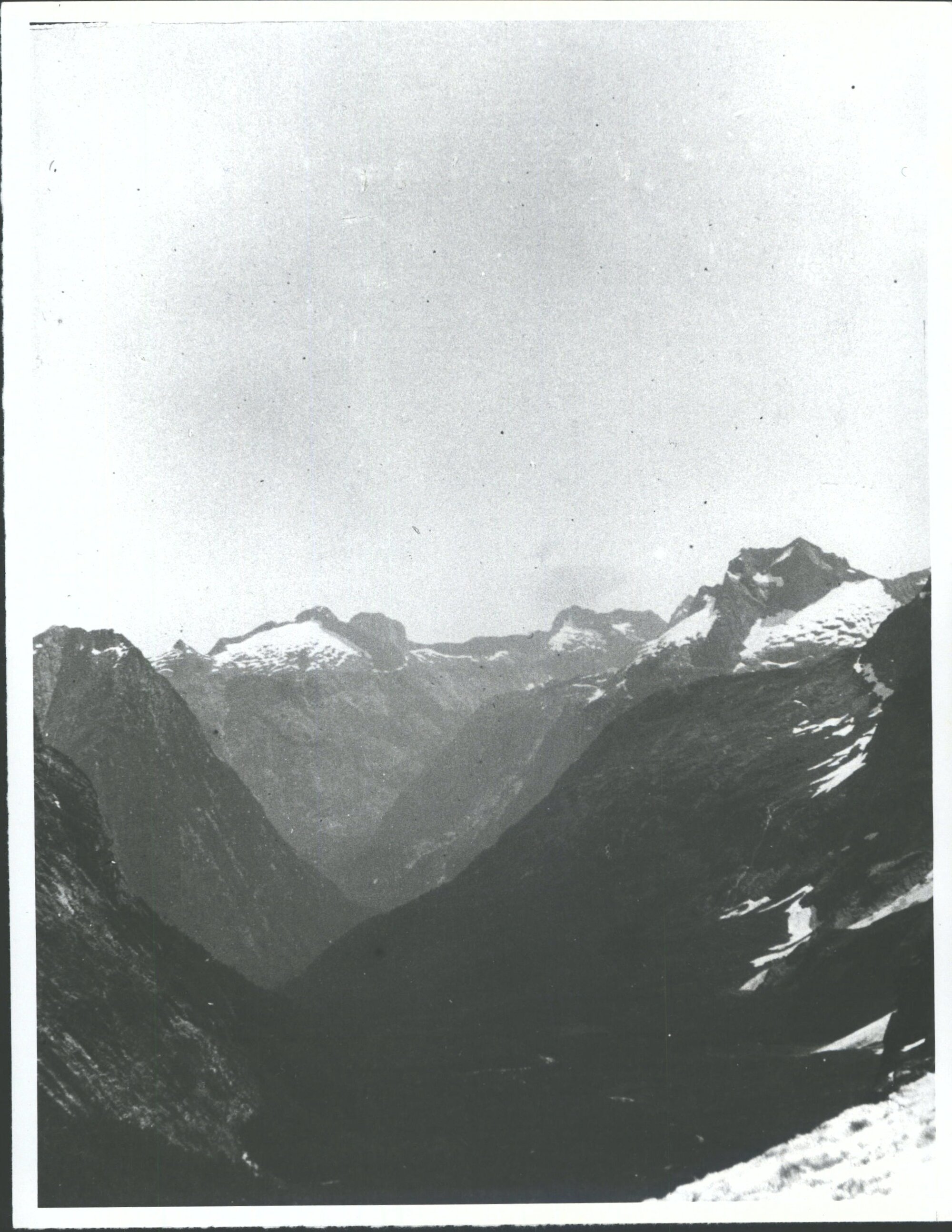 Loding down from head of valley