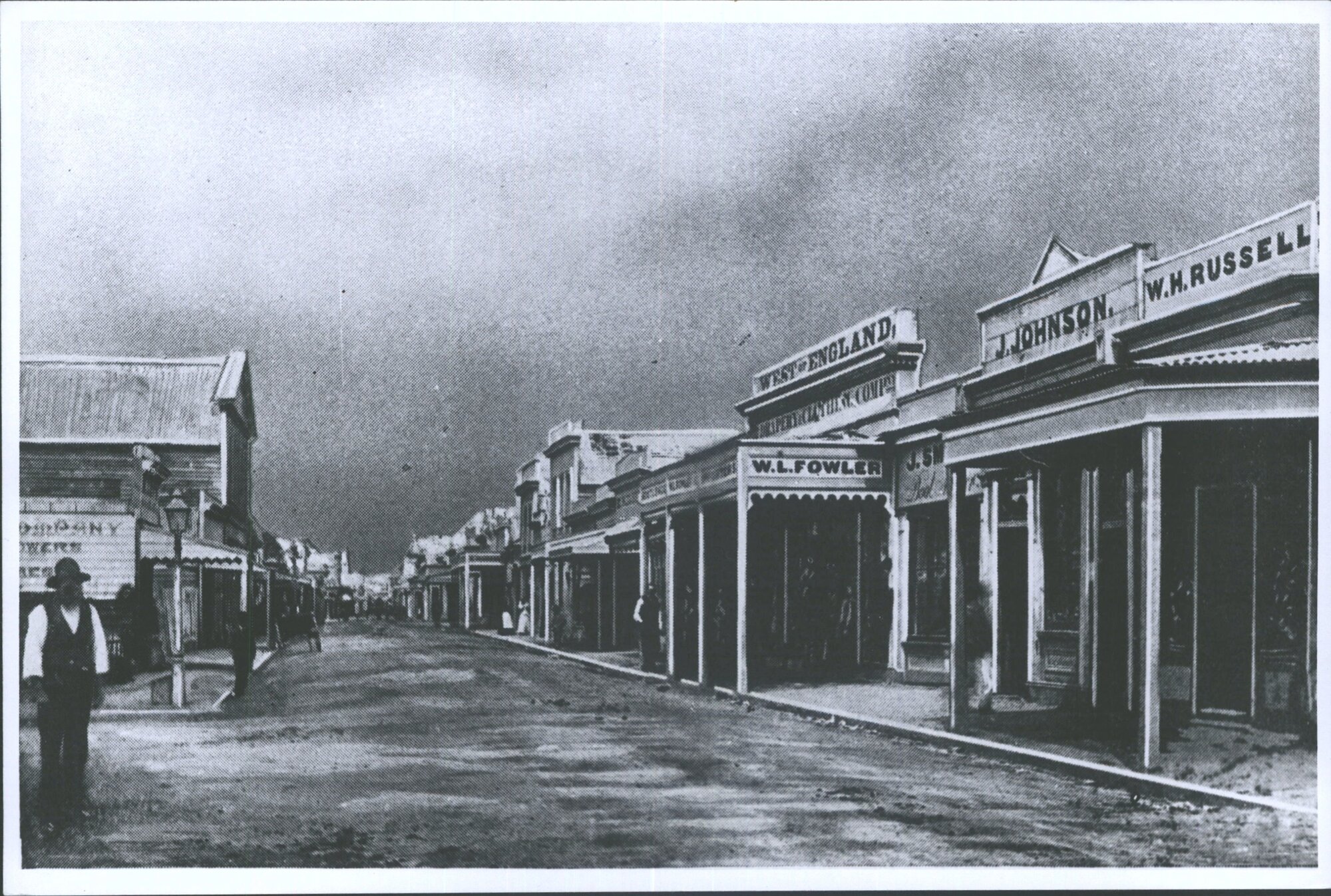 Old view, Revell St, Hokitika