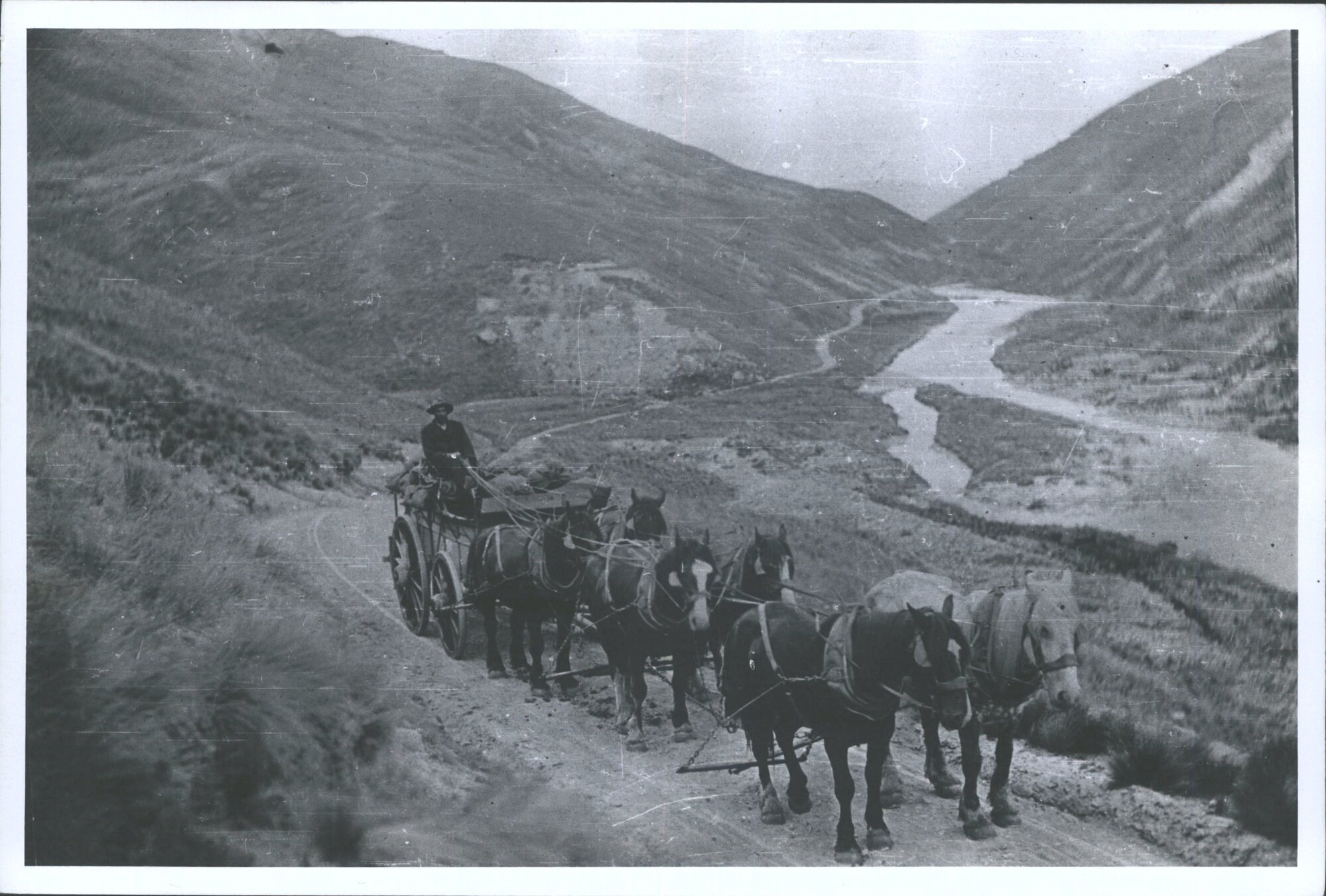 Carting  coal to Nevis -(Road by Deep Creek)