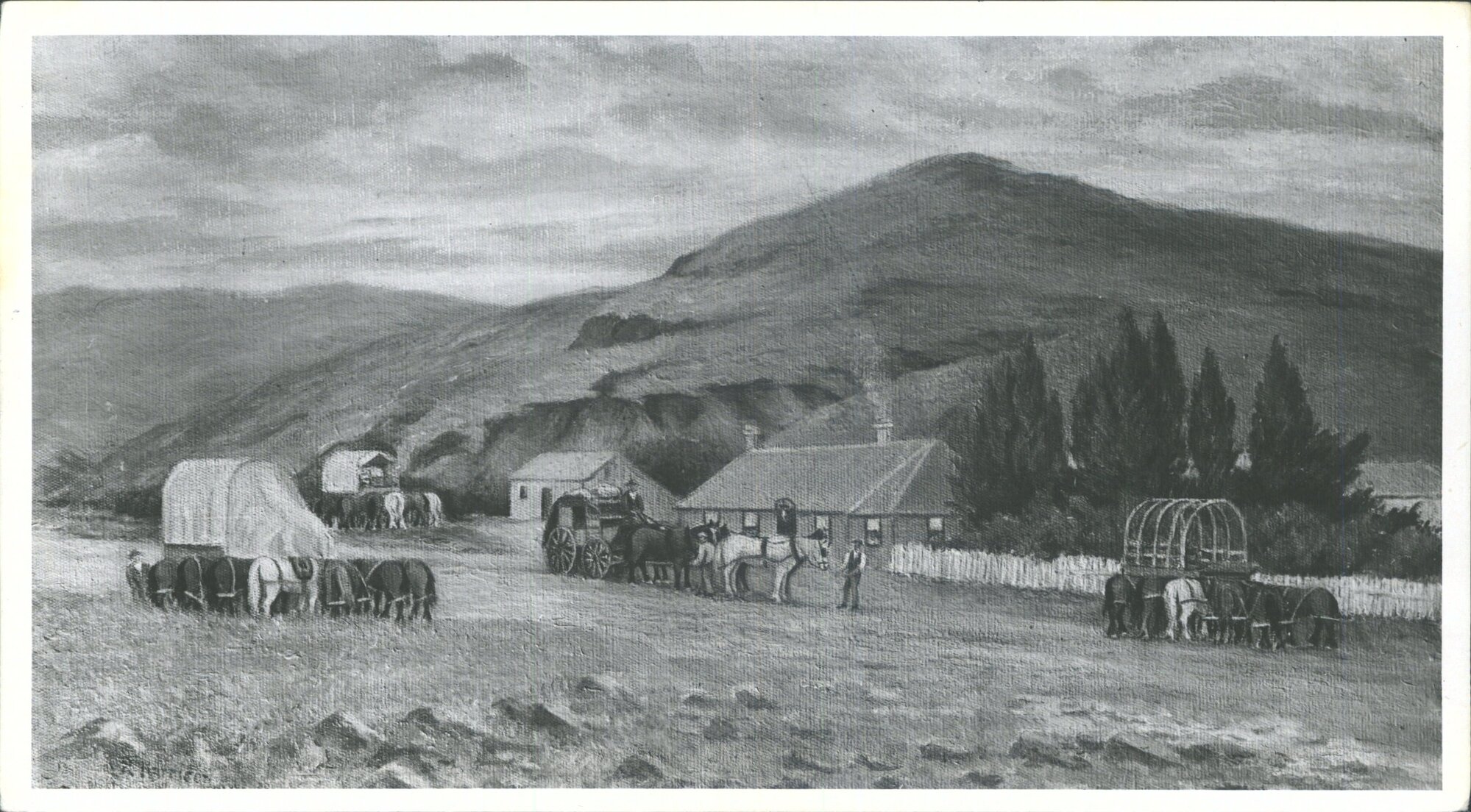 Rd to Goldfields Changing horses at Pigroot Hotel