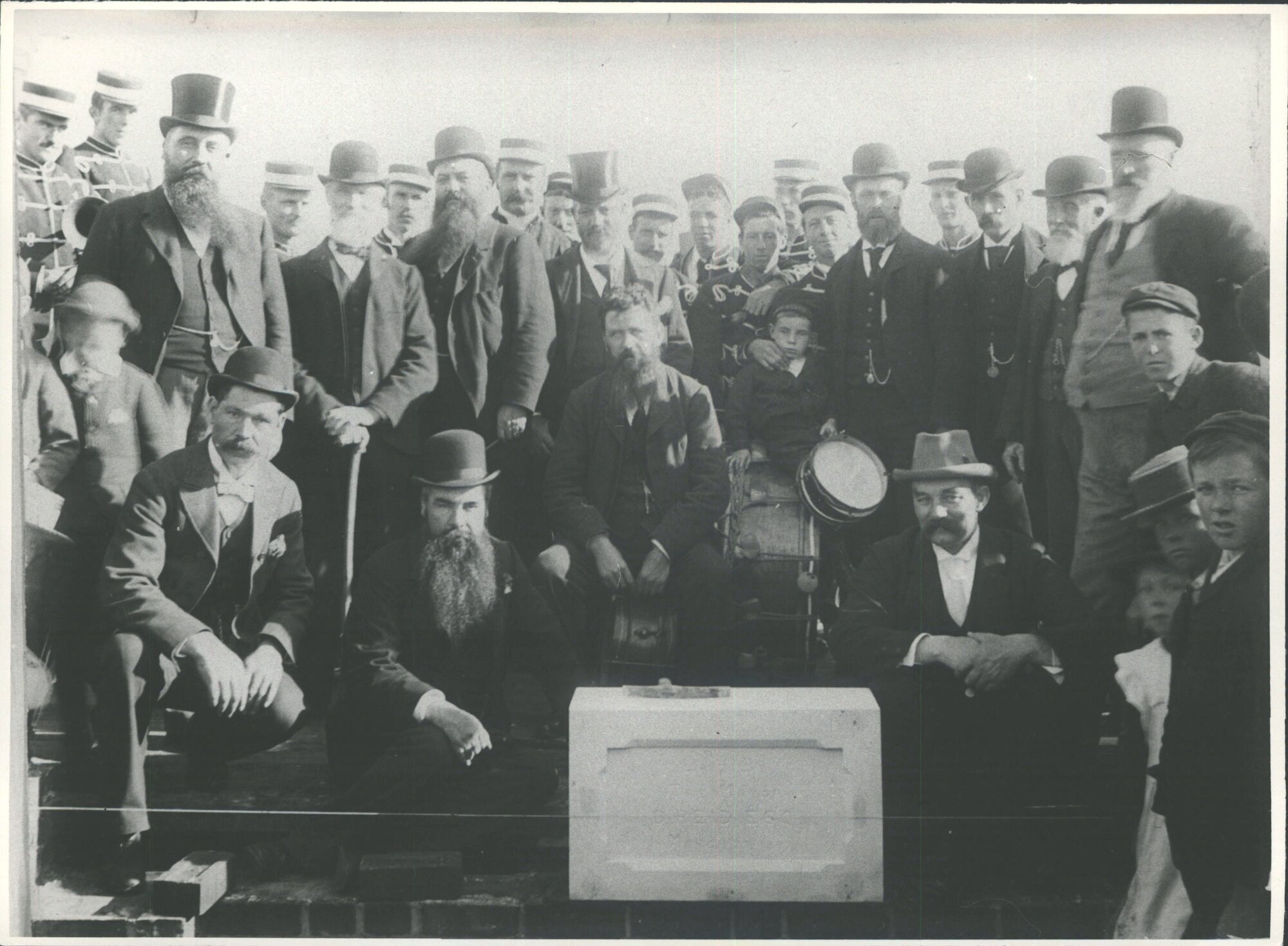 Laying the foundation stone of the first Bruce Mill 23 March