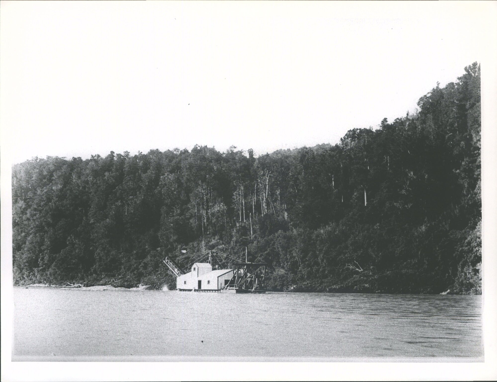 Goldmining Dredge.   Welcome Dredge on the Buller River near Inangahua Junction