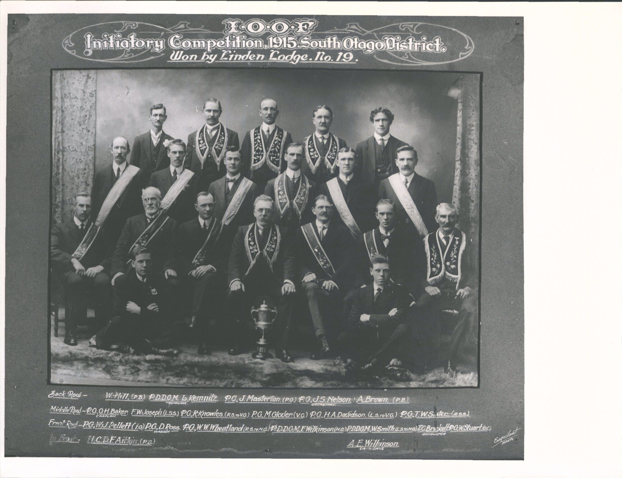 Winners Initiatory Competition 1915  South Otago District