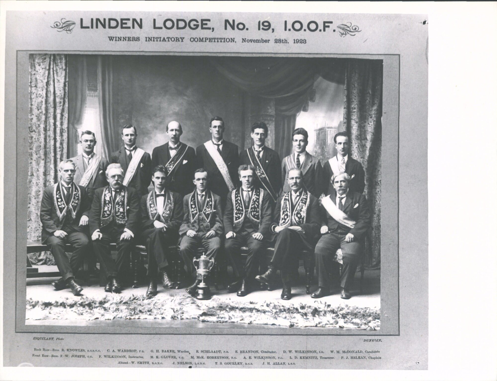 Winner Initiatory Competition 28 Nov 1923