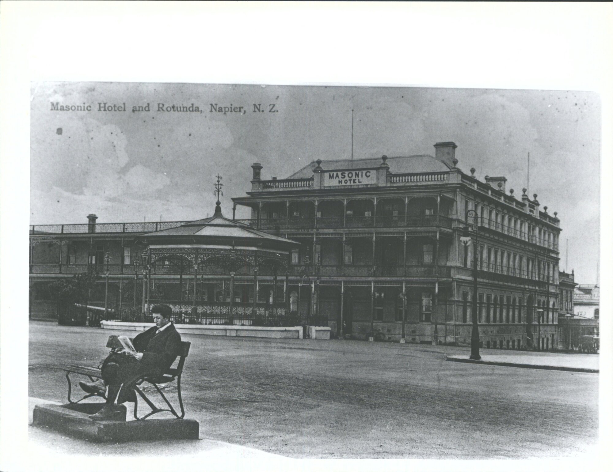 Masonic Hotel and Rotunda, Napier, N.Z.
