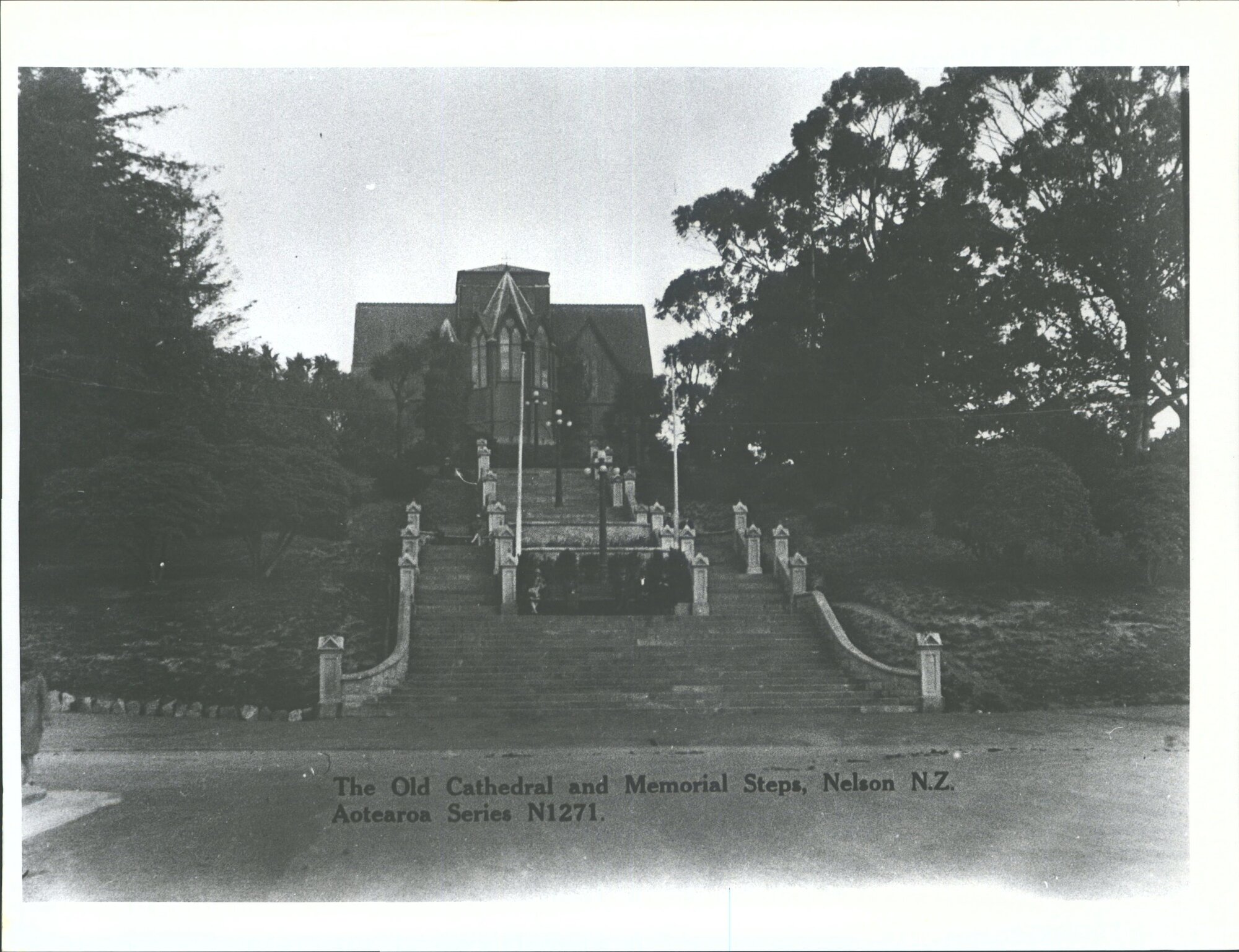 The Old Cathedral &amp; Memorial Steps, Nelson, N.Z.