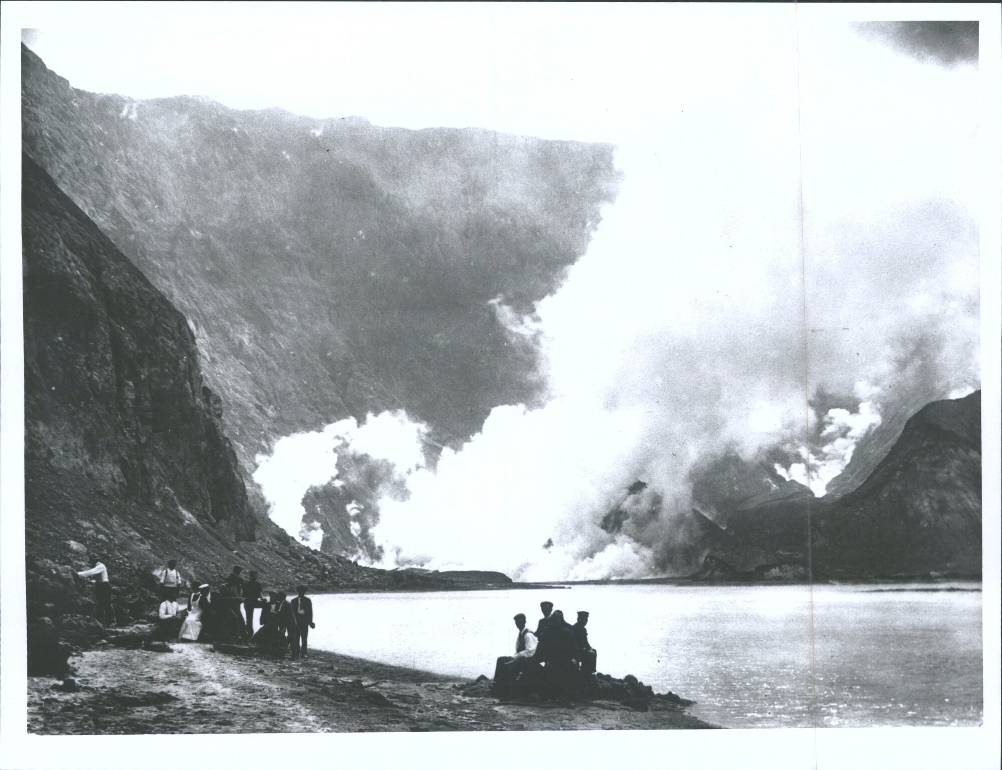 Burning sulphur deposits