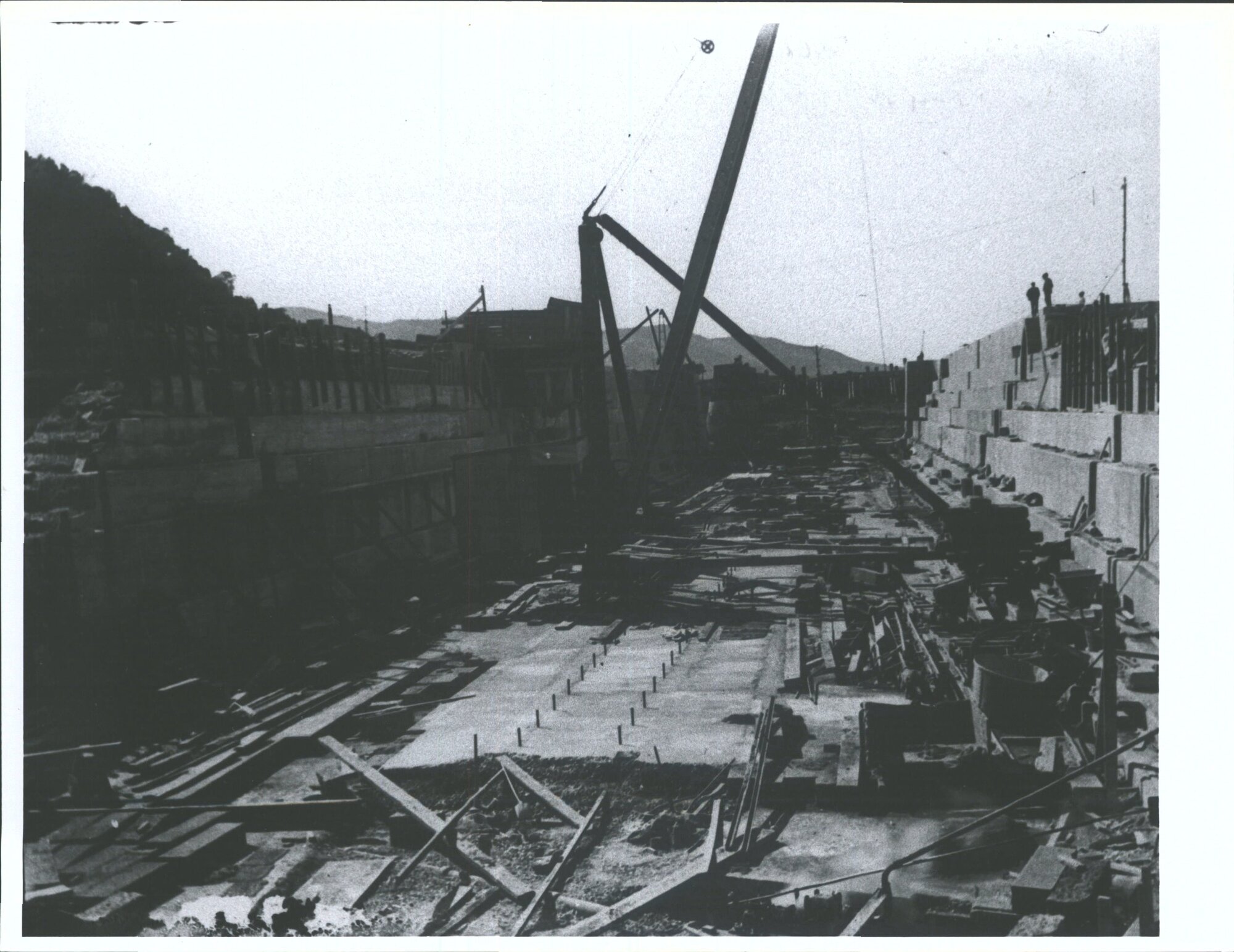 Graving Dock in course of construction