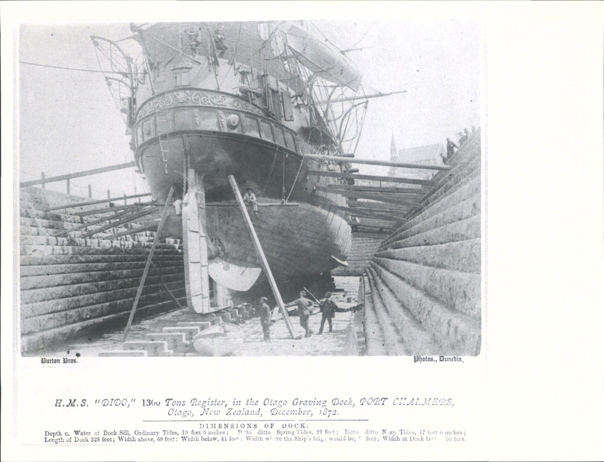 Graving Dock. HMS Dido 1872