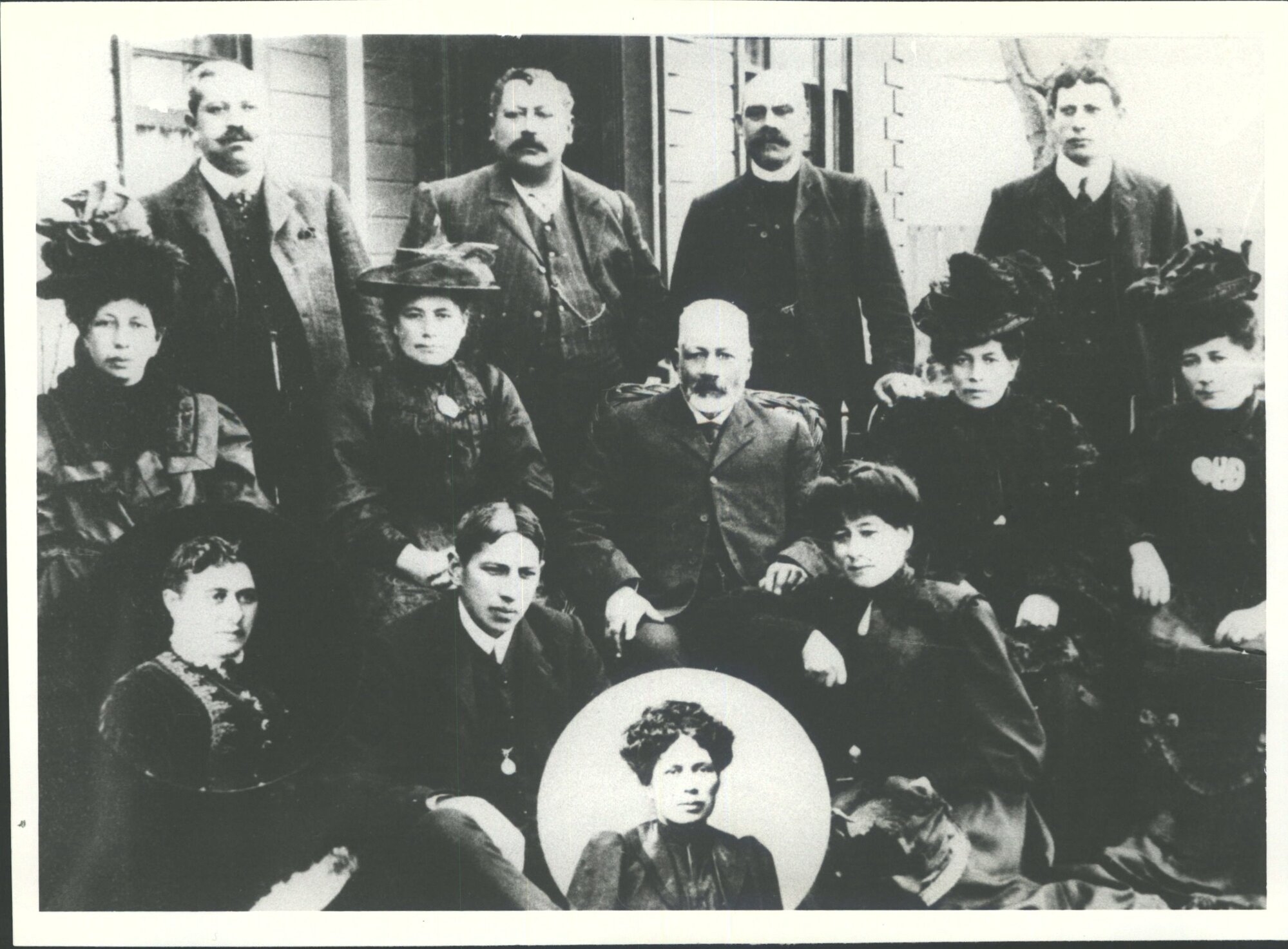 Family Group at Tangi of Mrs Peti Hurene Parata at Parata Homestead, Puketeraki