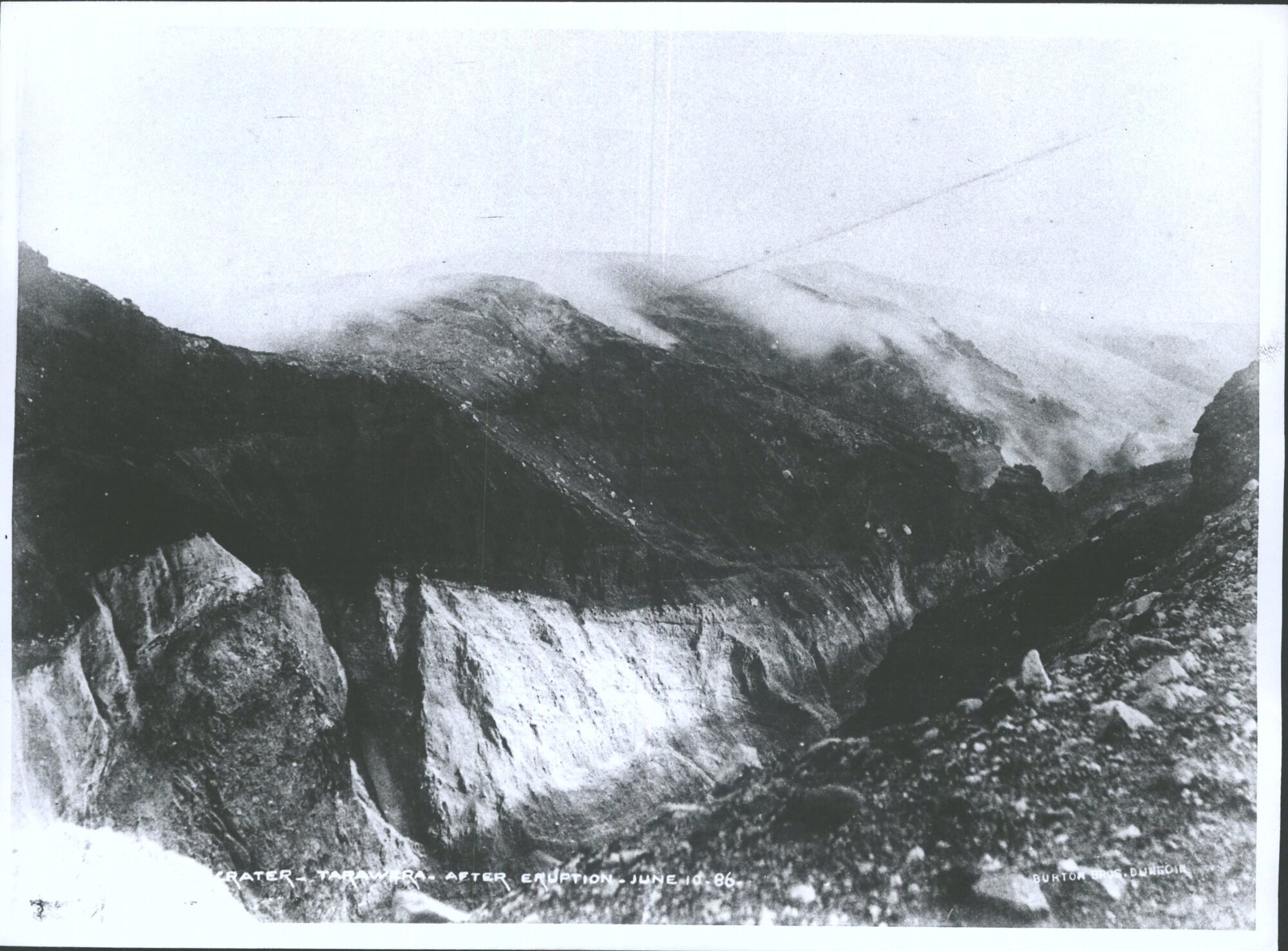 Interior of Crater, Tarawera, after eruption