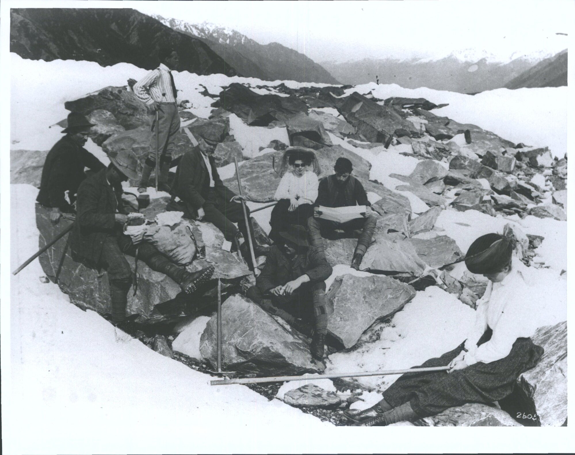 Lunch break on the Tasman Glacier