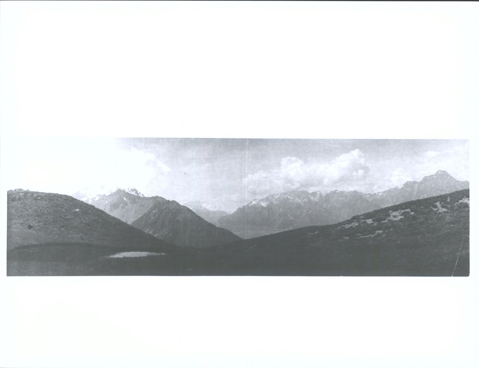 Face of the Tasman glacier in the centre