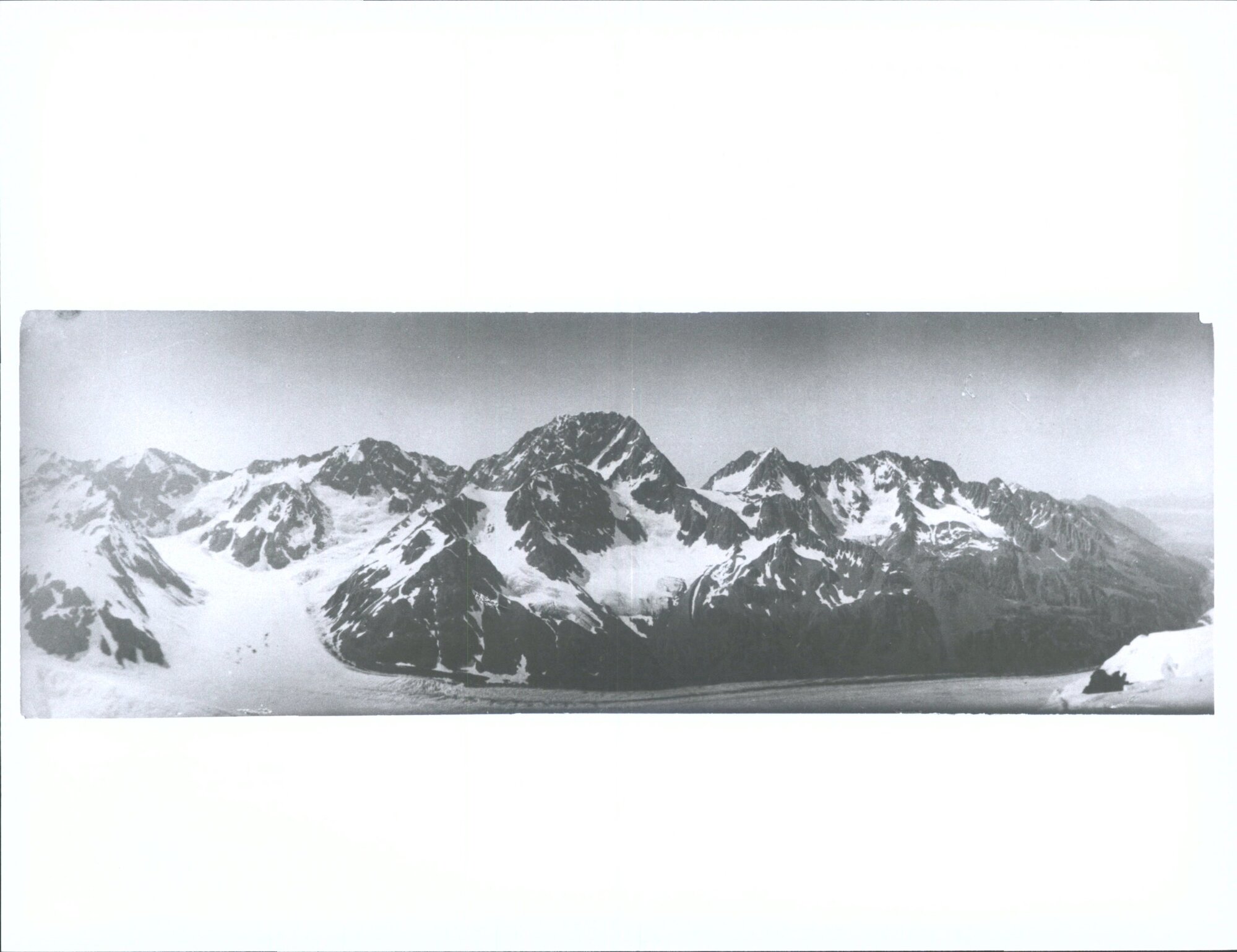 Looking across Tasman Glacier to Malte Brun from side of Minarets