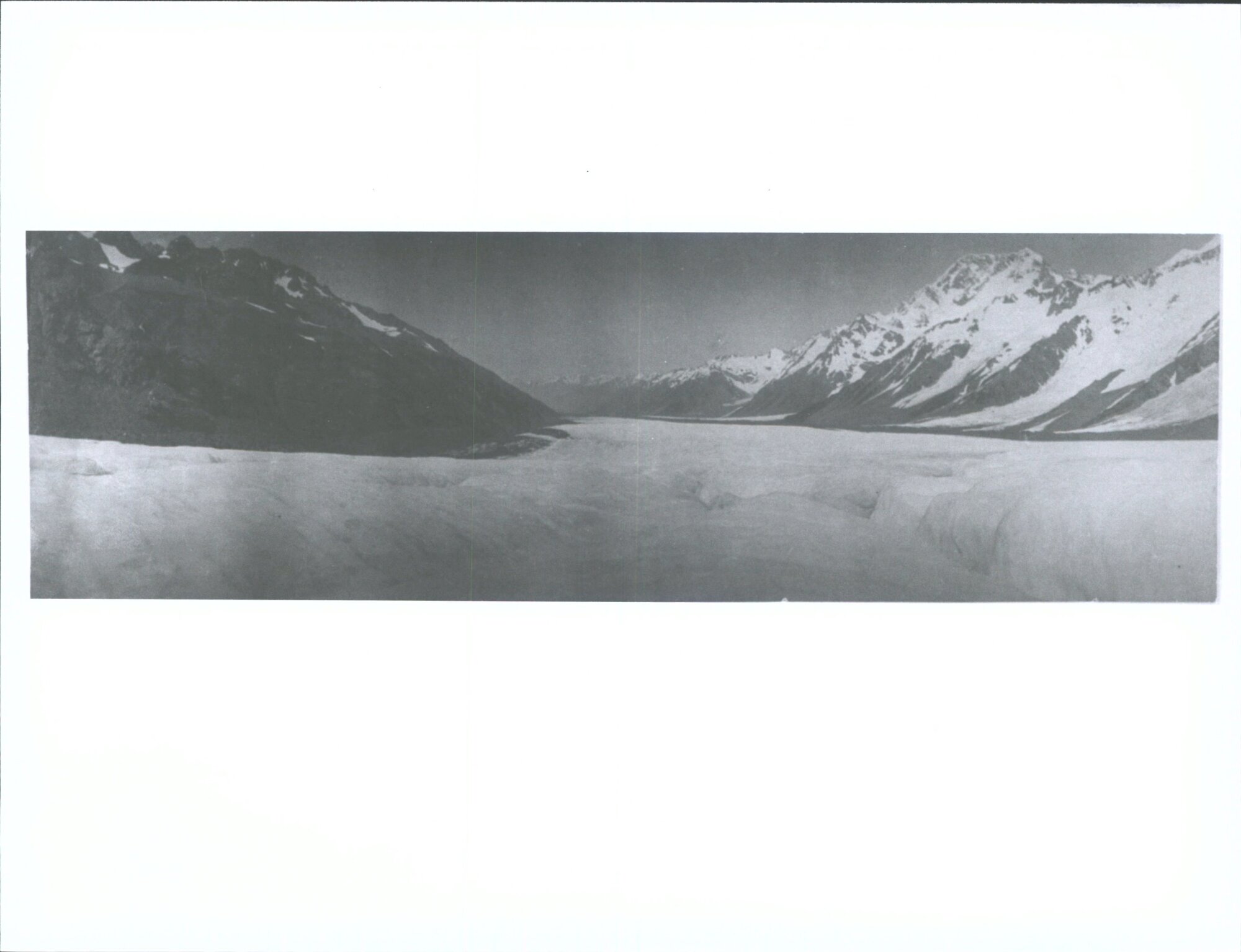 Looking down Tasman Glacier