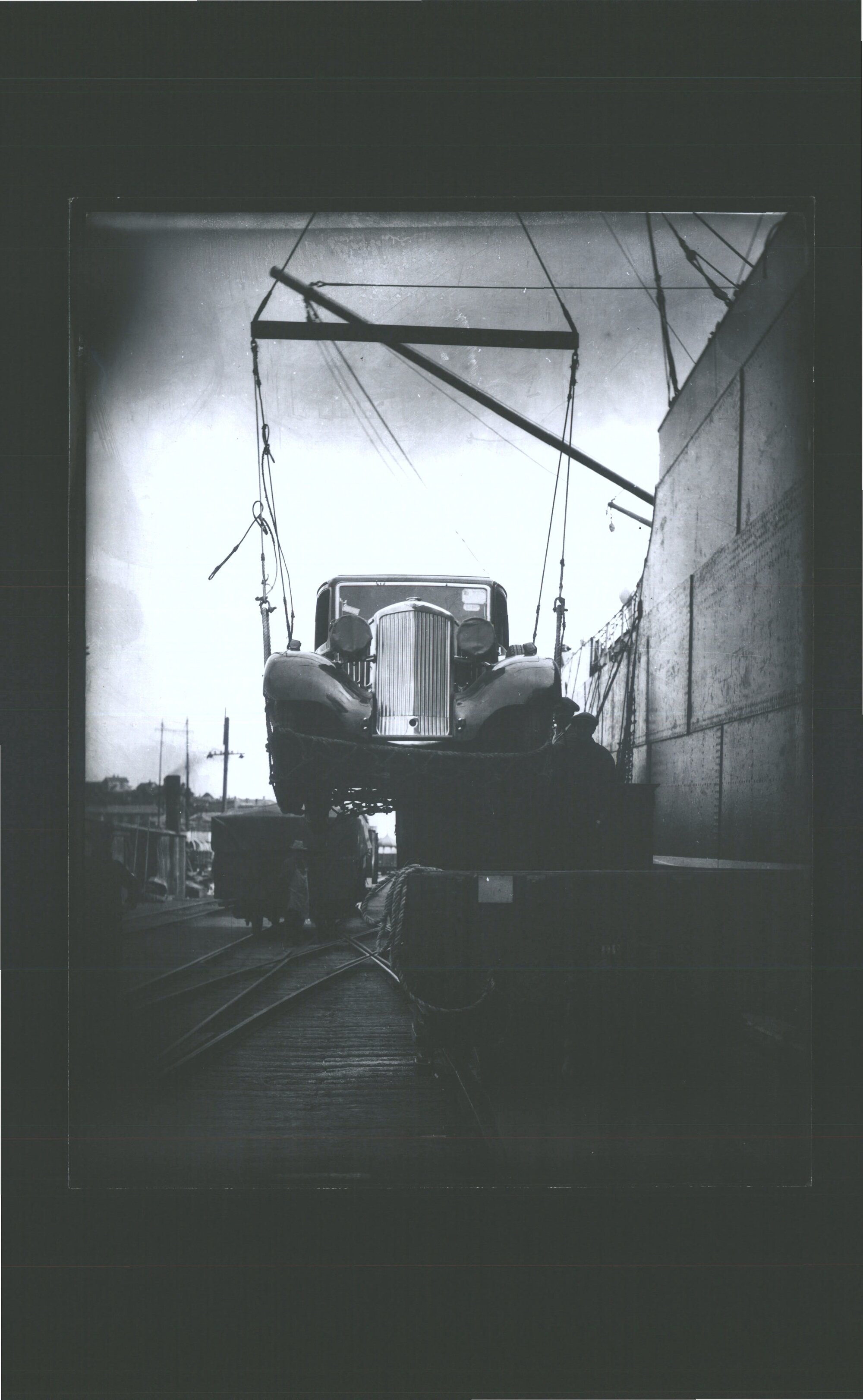 Motor vehicles being unloaded