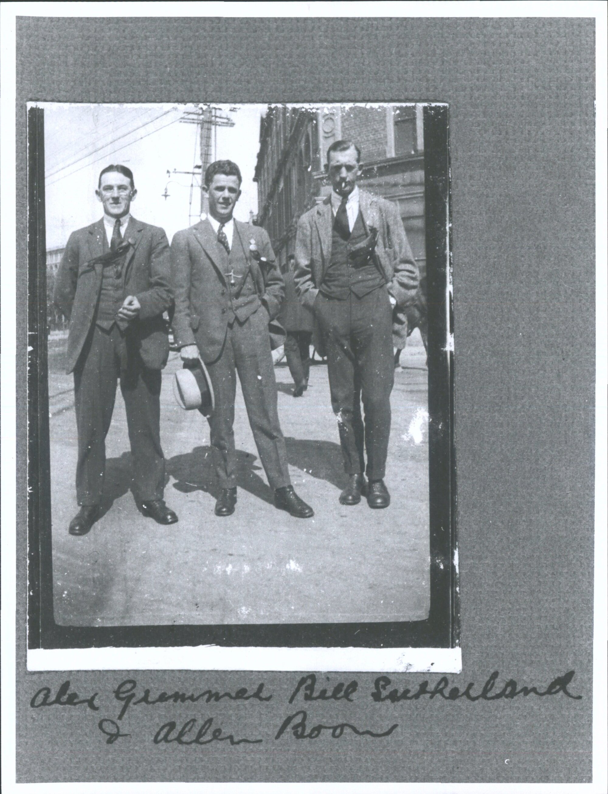 left to right Alex Gummel, Bill Sutherland, Allen Boon