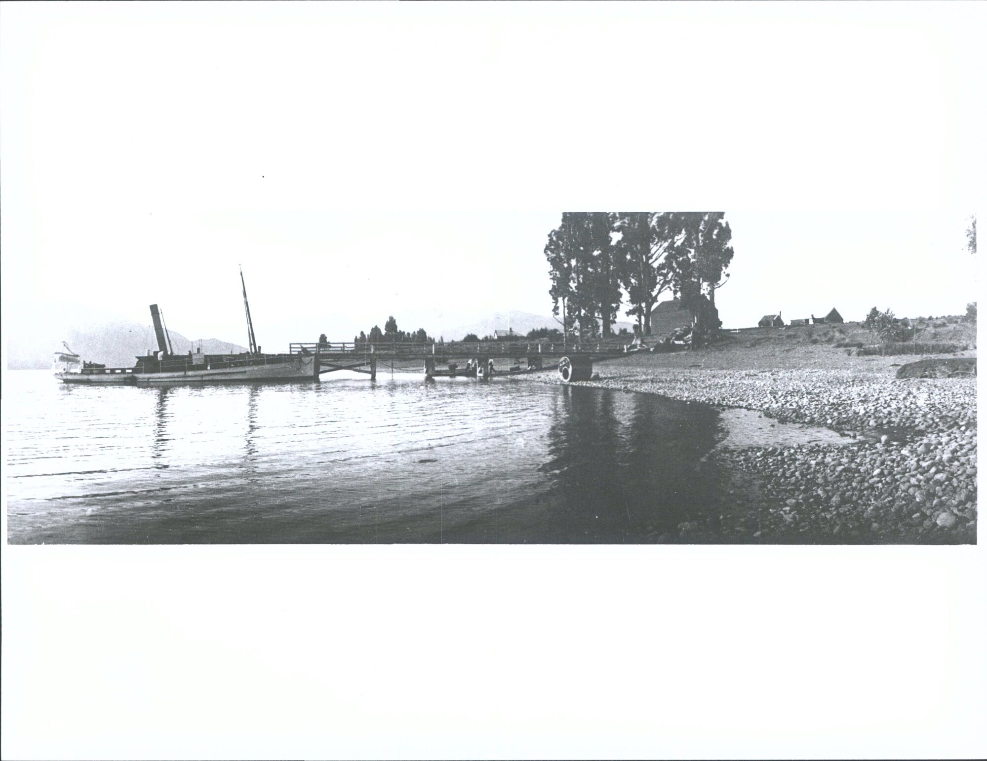 S.S. Tawera docked at Te Anau