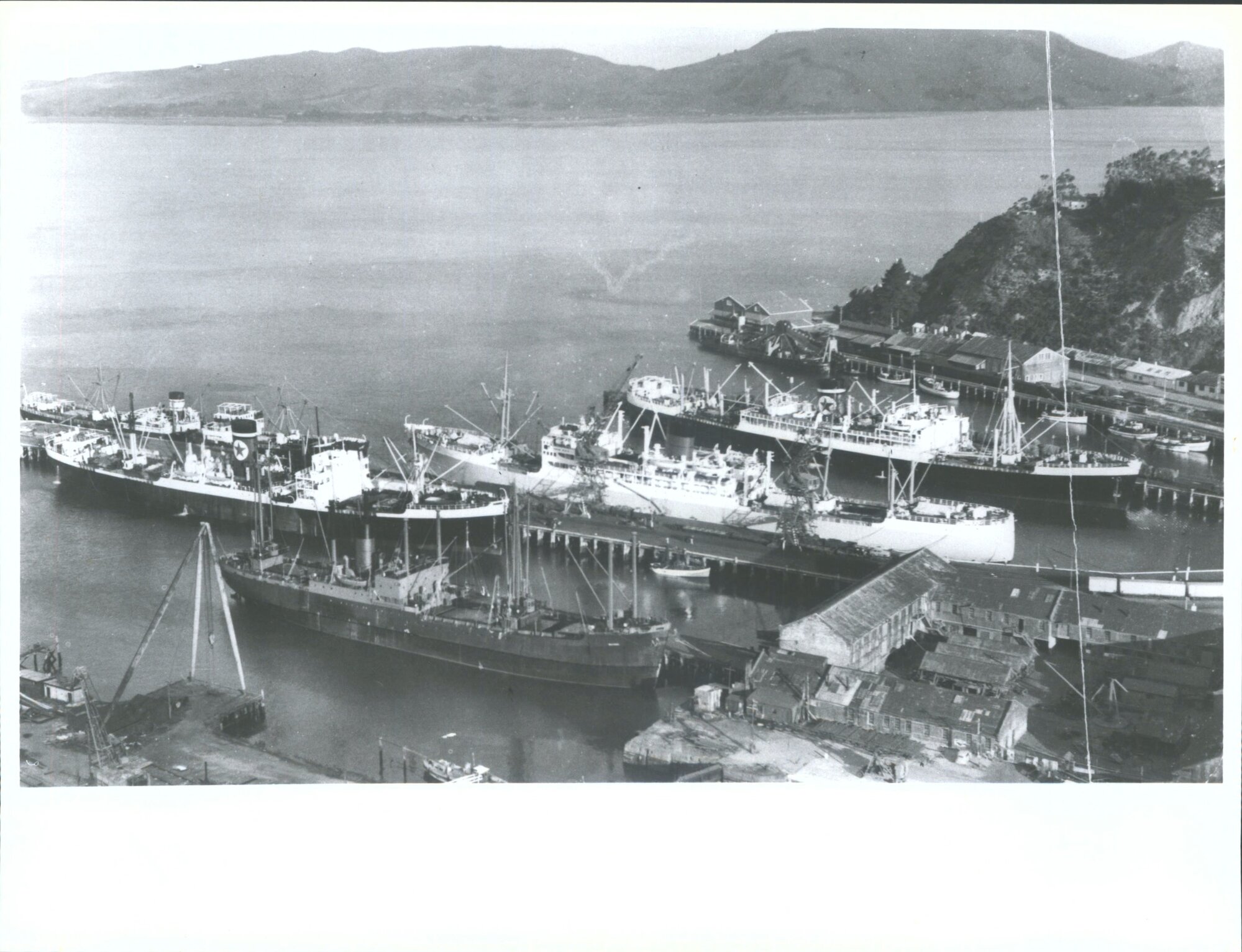 1 Otakou (Dredge), 2 Empire Star, 3 Catrine, 4 Port Pirie, 5 Royal Star, 6 Kaitoke