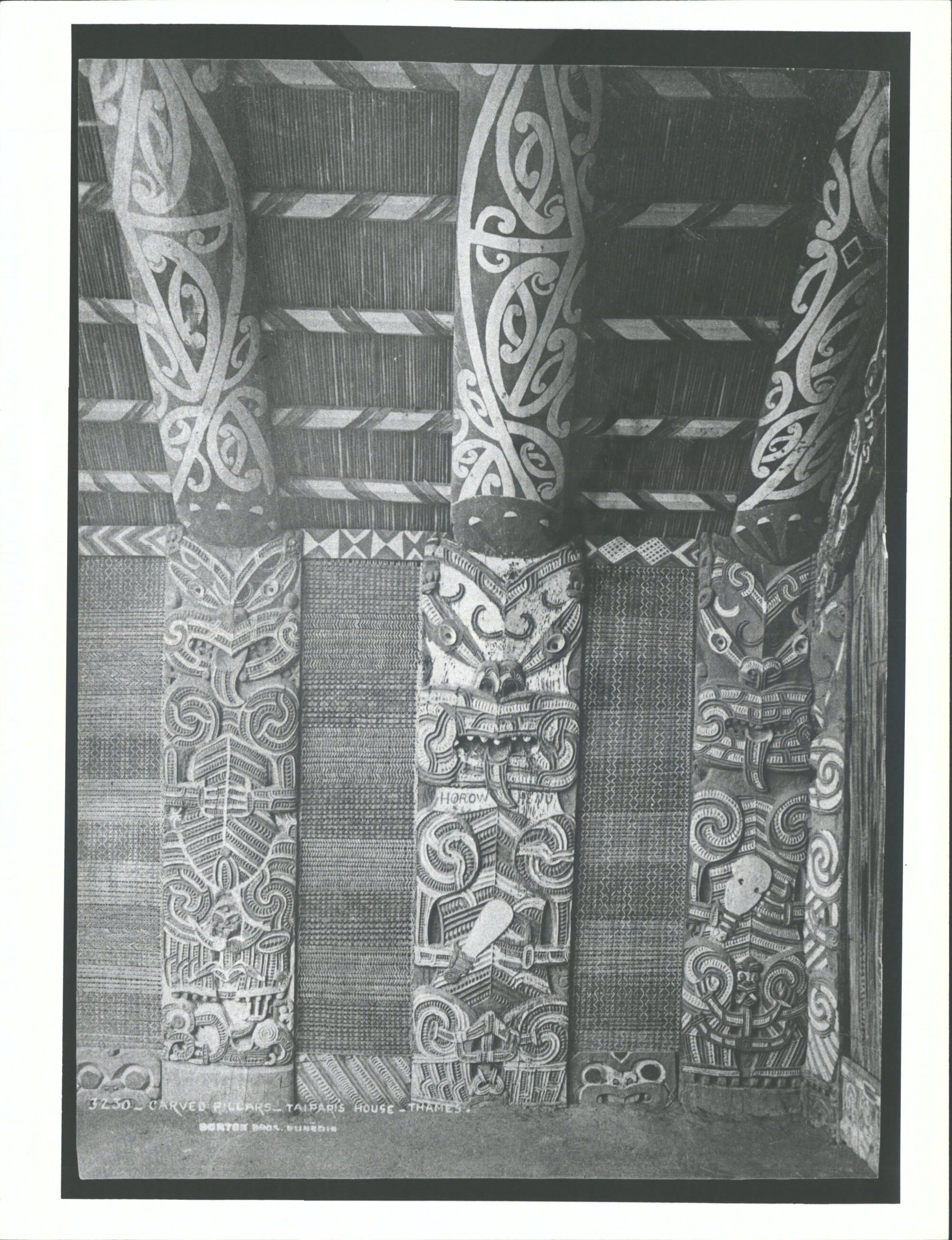 Carved Pillars, Taipari's House, Thames