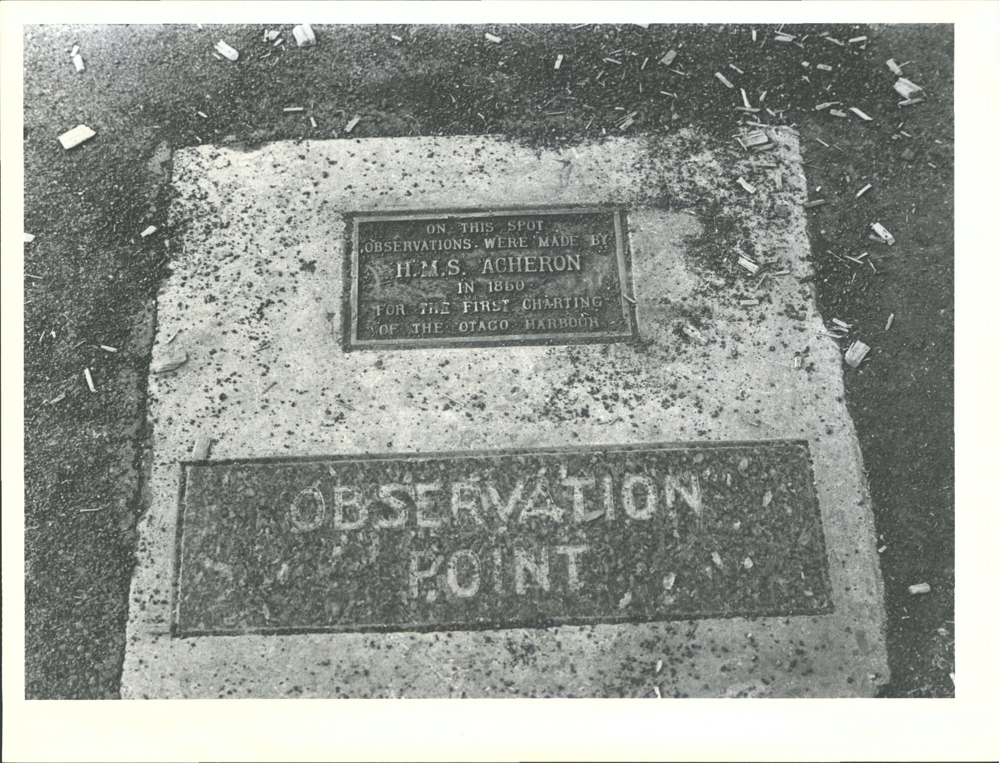 PORT CHALMERS HARBOUR Observation Point plaque