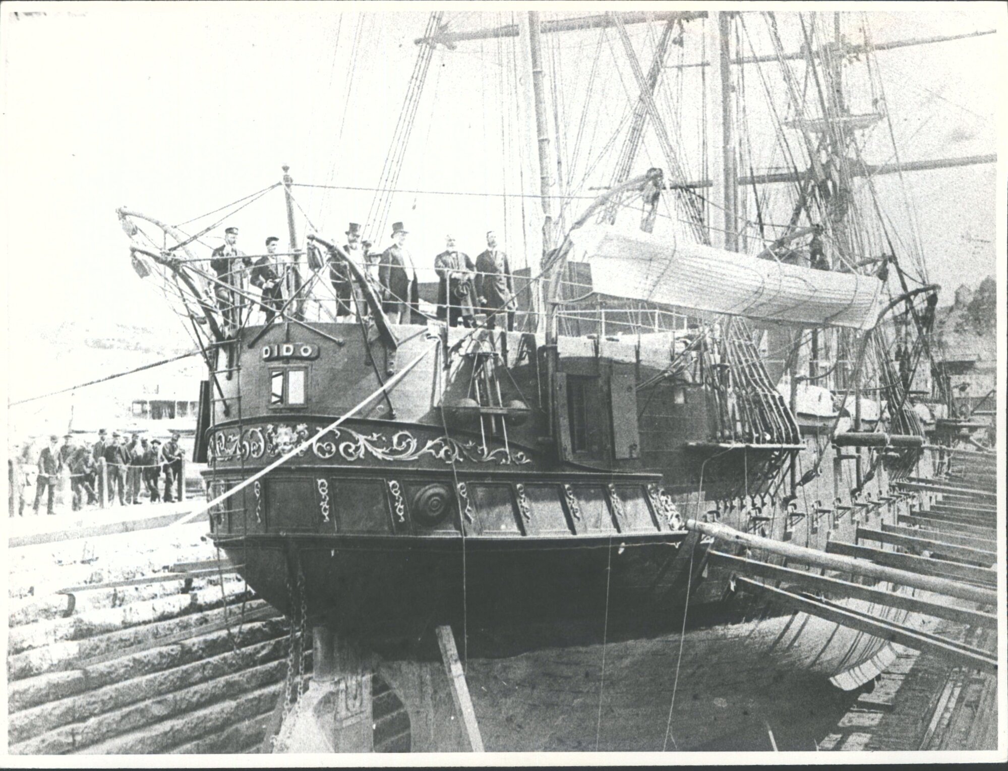 HMS Dido in Graving Dock, Dec. 1872