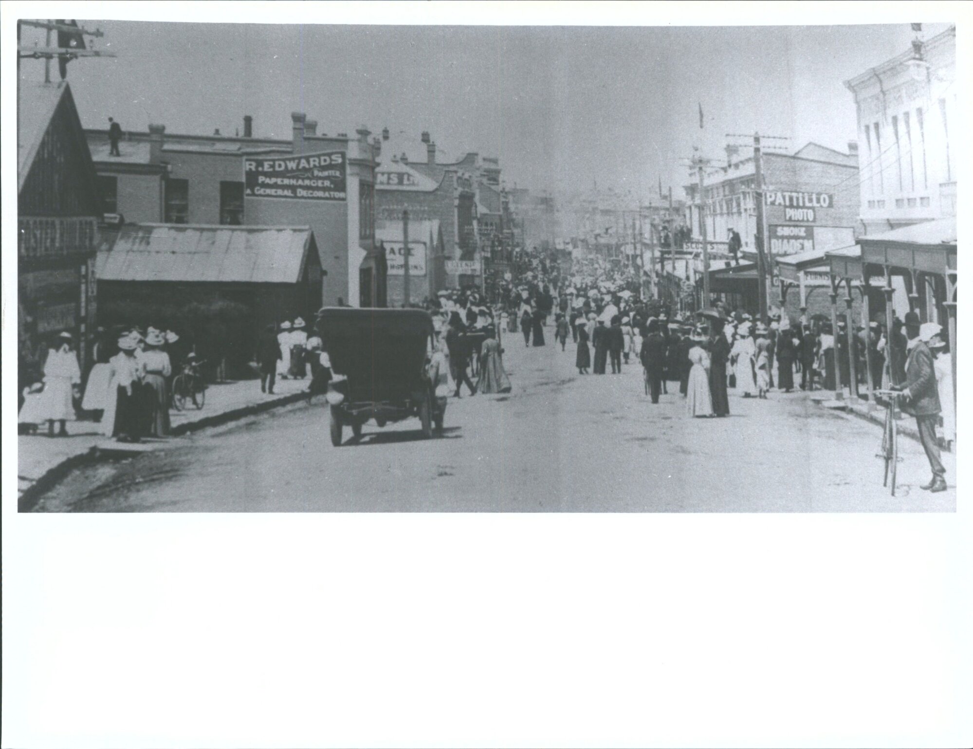 Premises of Cecil Pattillo, photographer, in Stafford Street, Timaru